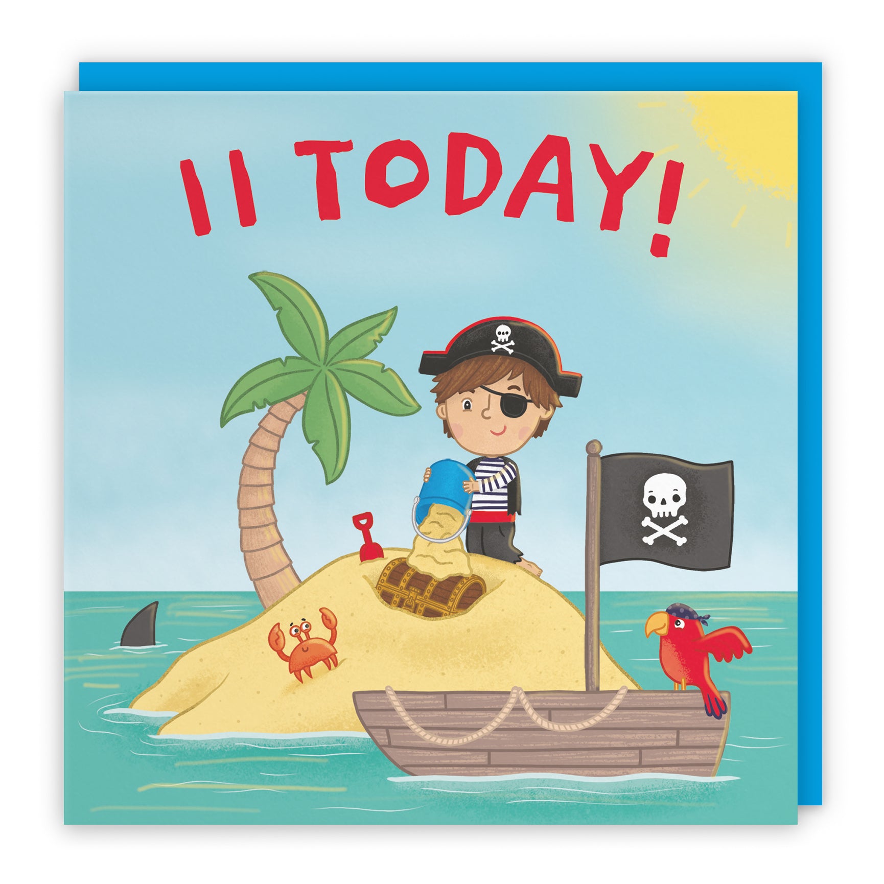 Pirate Desert Island Birthday Card Imagination