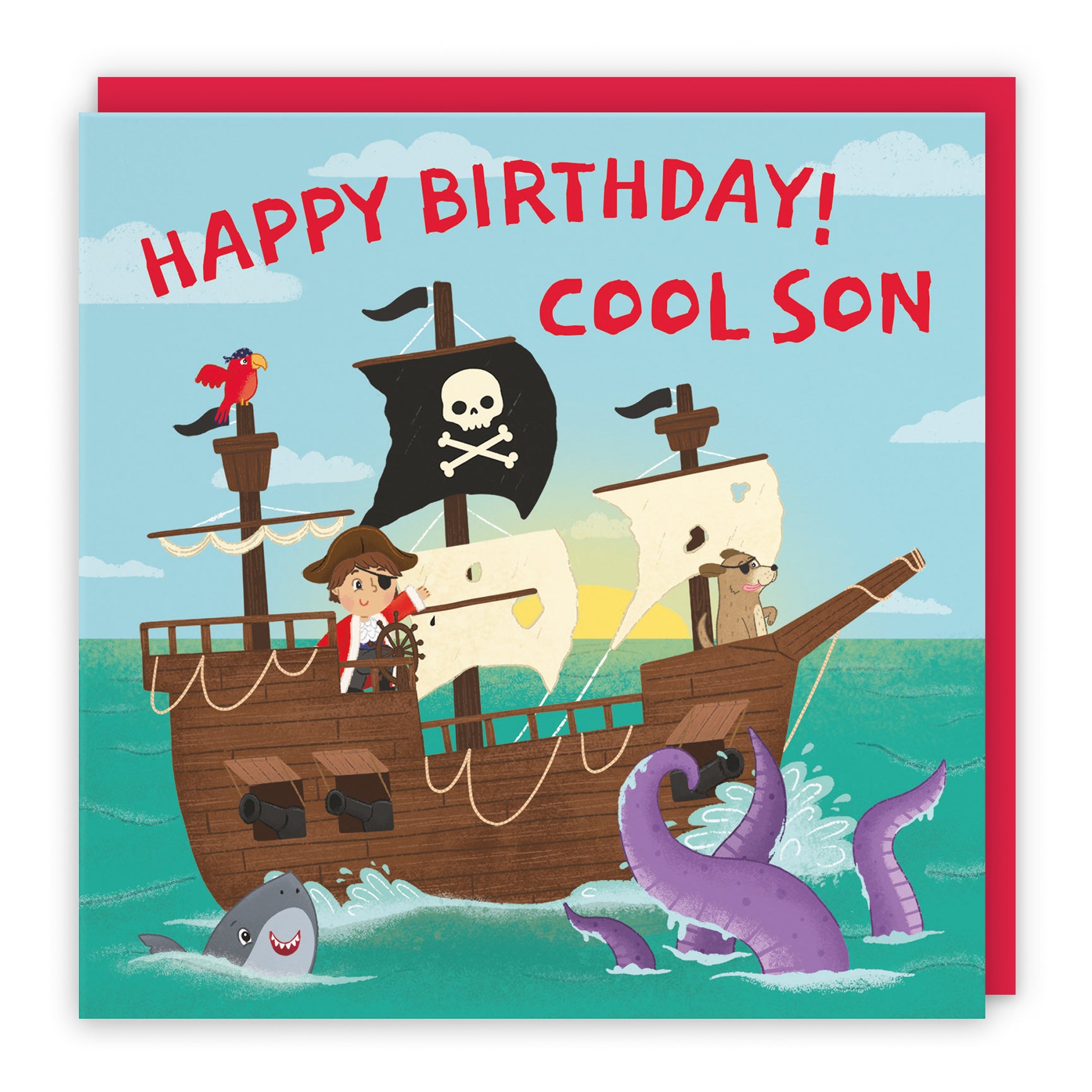 Pirate Ship Birthday Card Imagination