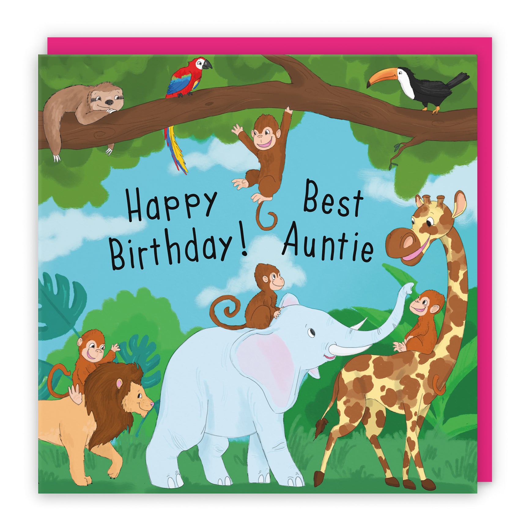Day In The Jungle Birthday Card