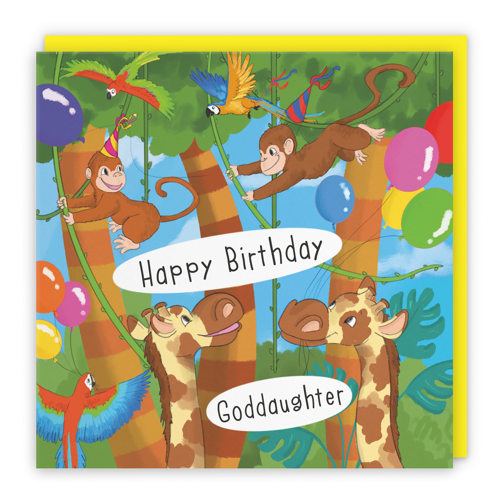 Monkey Birthday Card Jungle