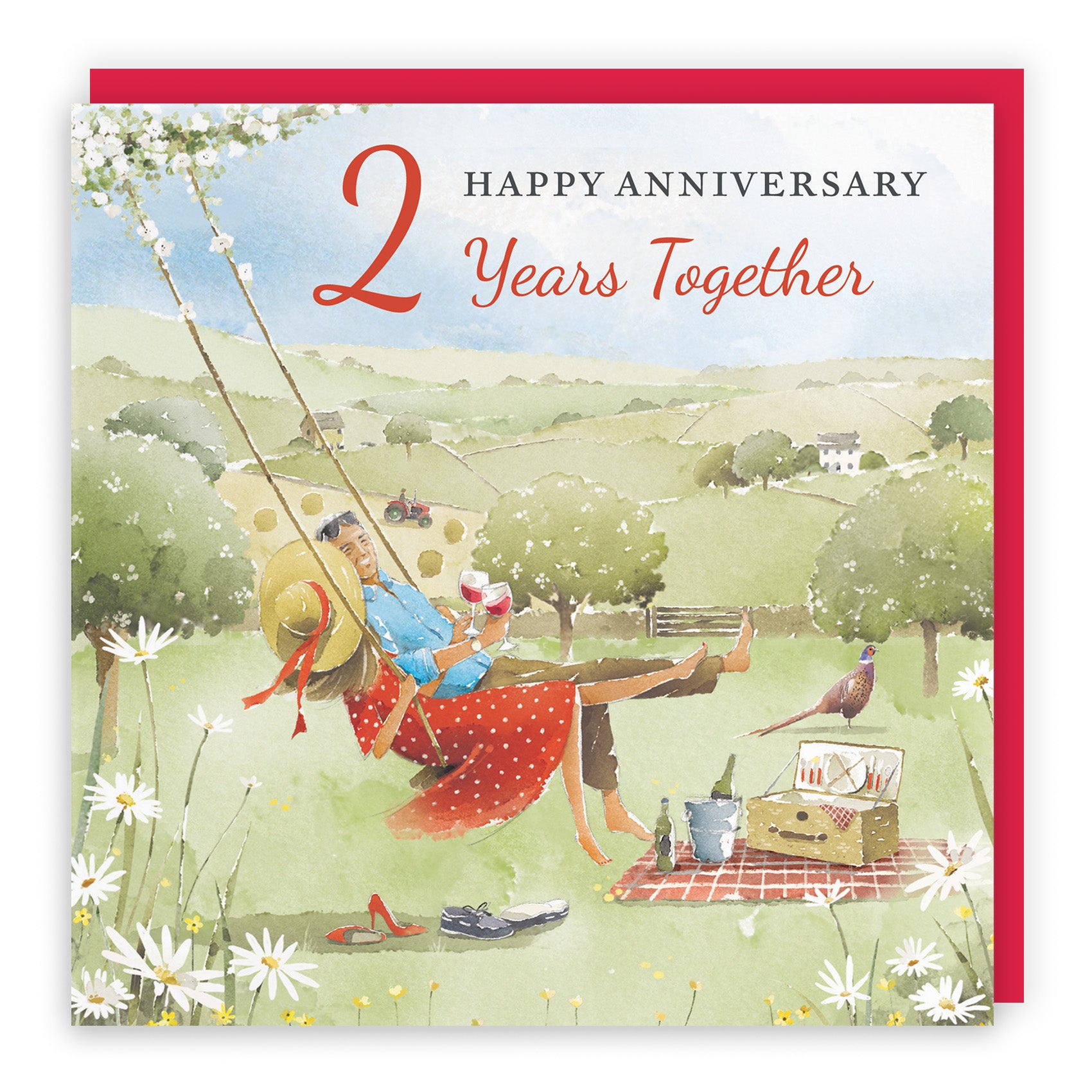 Meadow Picnic Anniversary Card Milo's Gallery