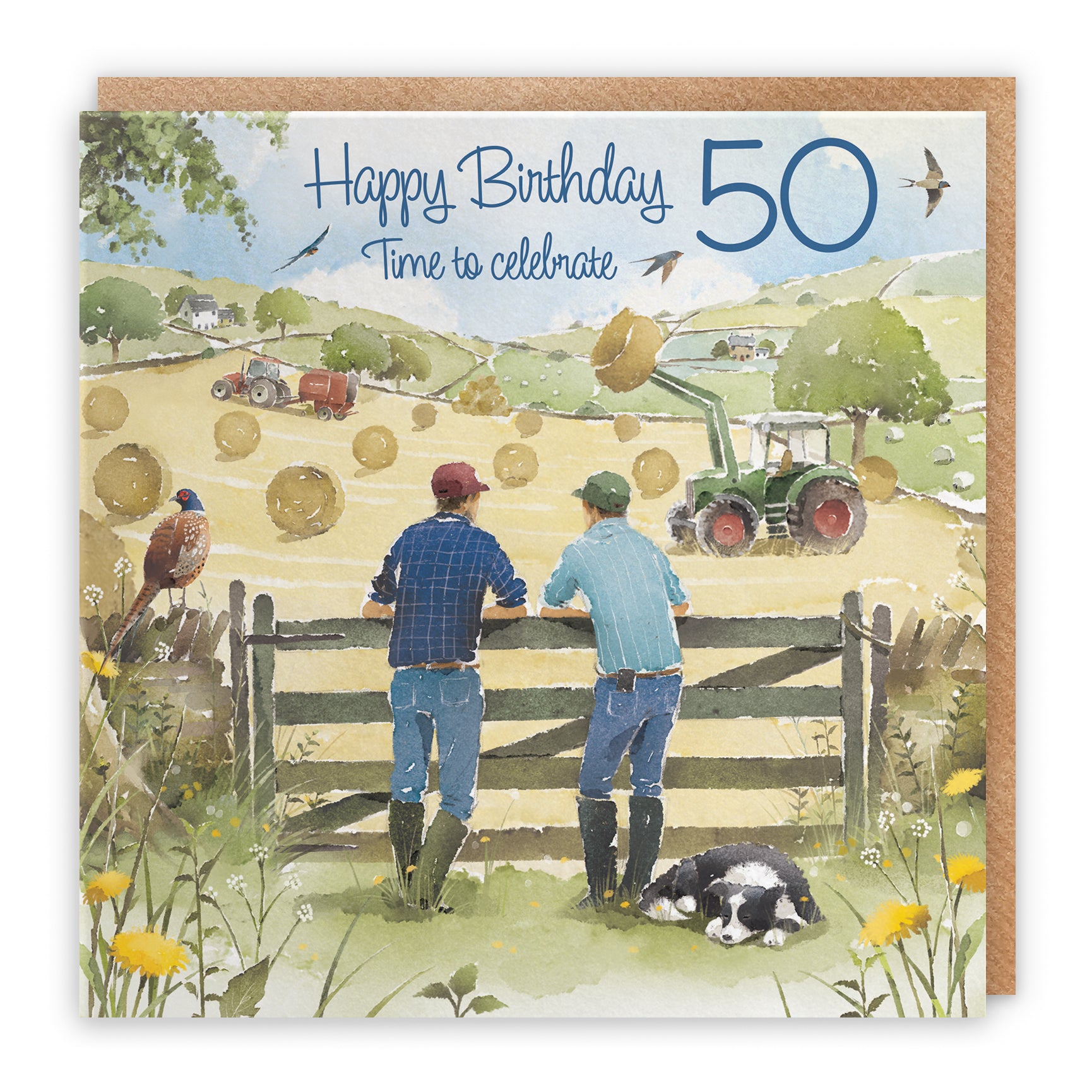 Farmers Haymaking Birthday Card Milo's Gallery