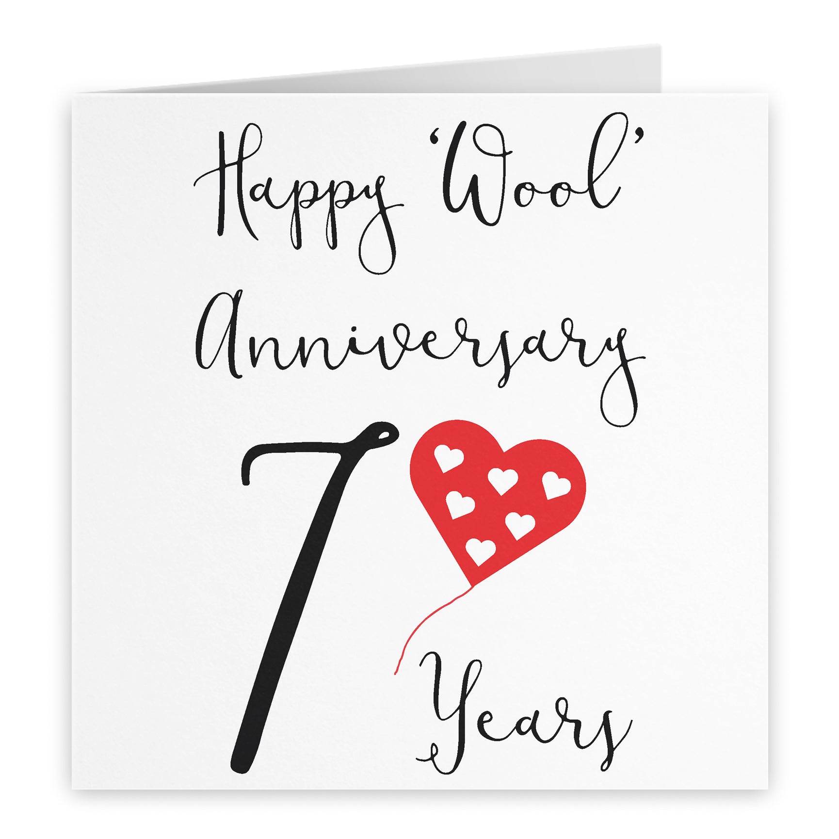Balloon Heart Anniversary Card Red Heart