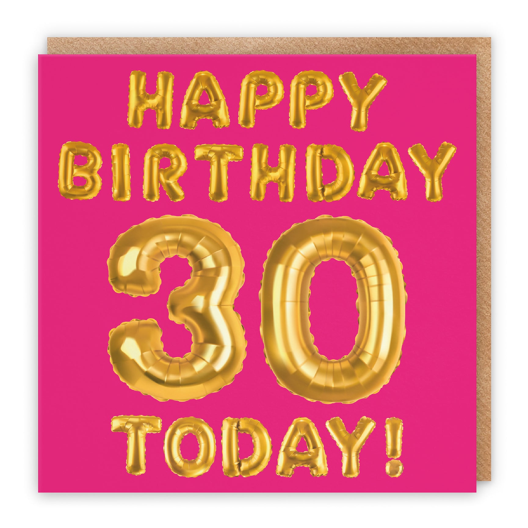 Pink Balloon Birthday Card