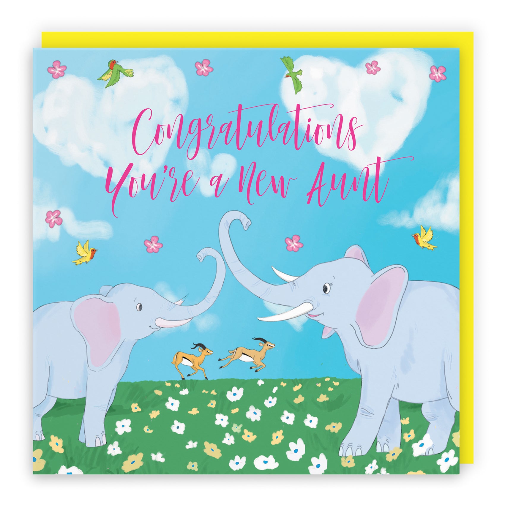 New Baby Card Elephants Cute Animals