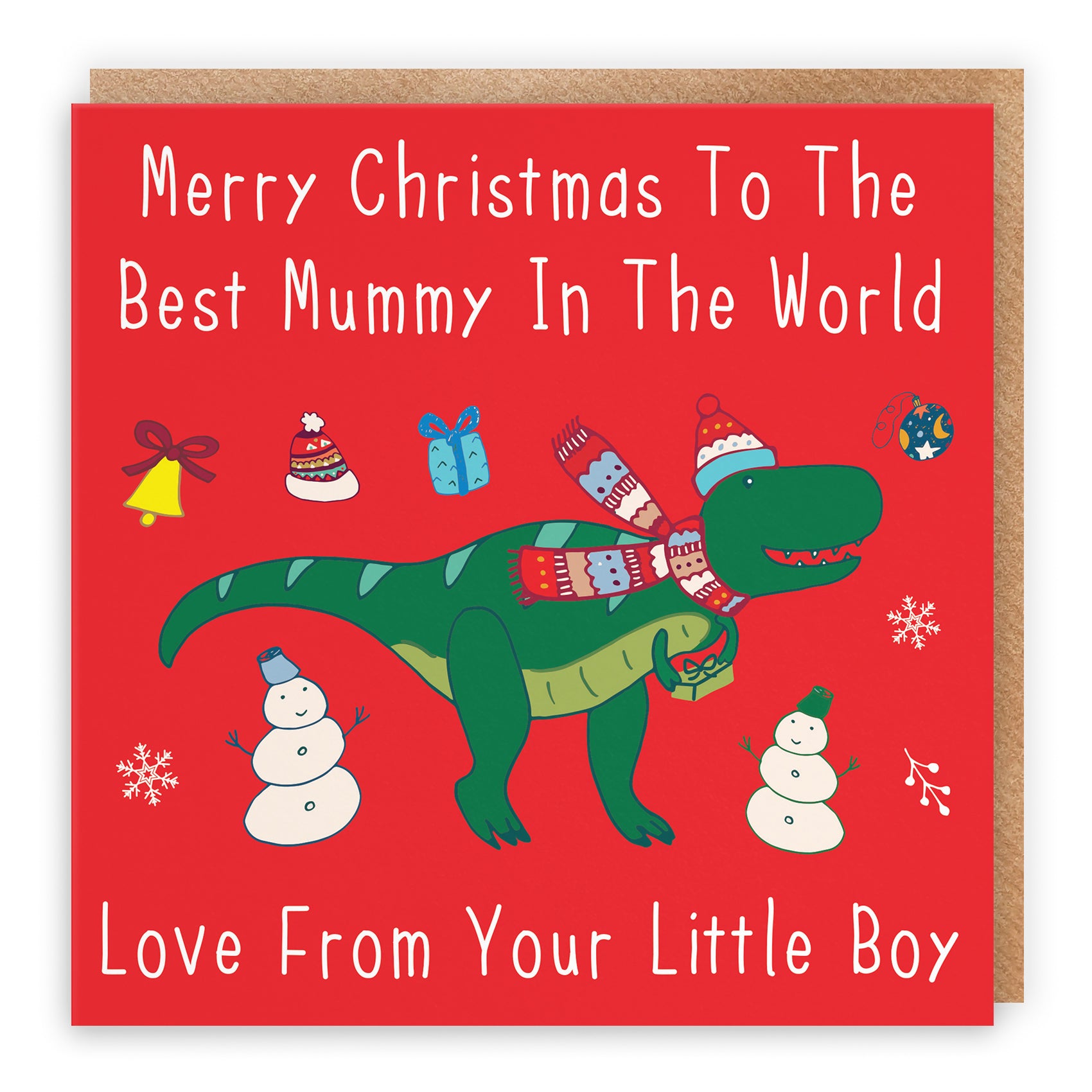 Christmas Card Dinosaur
