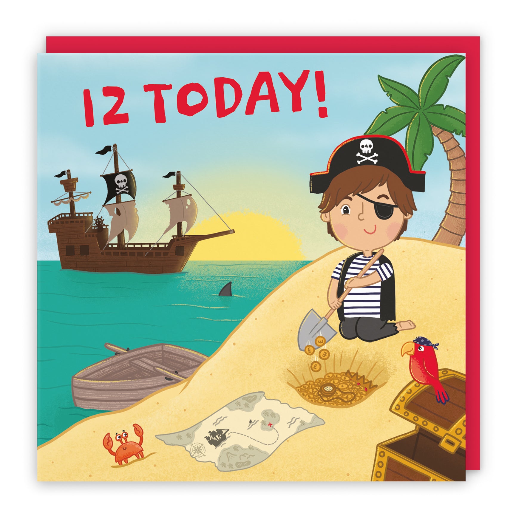 Pirate Birthday Card Treasure Map Imagination