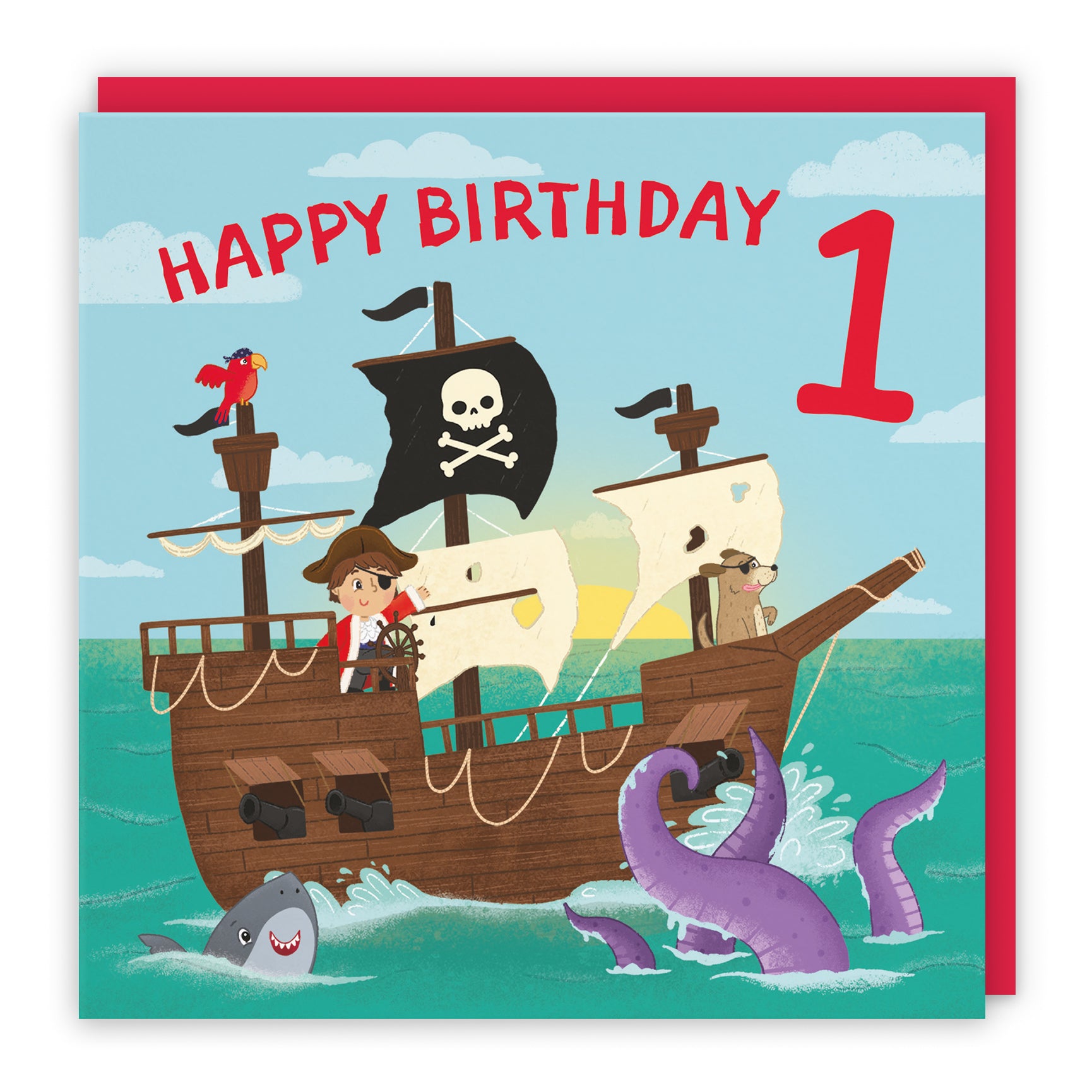 Pirate Ship Birthday Card Imagination