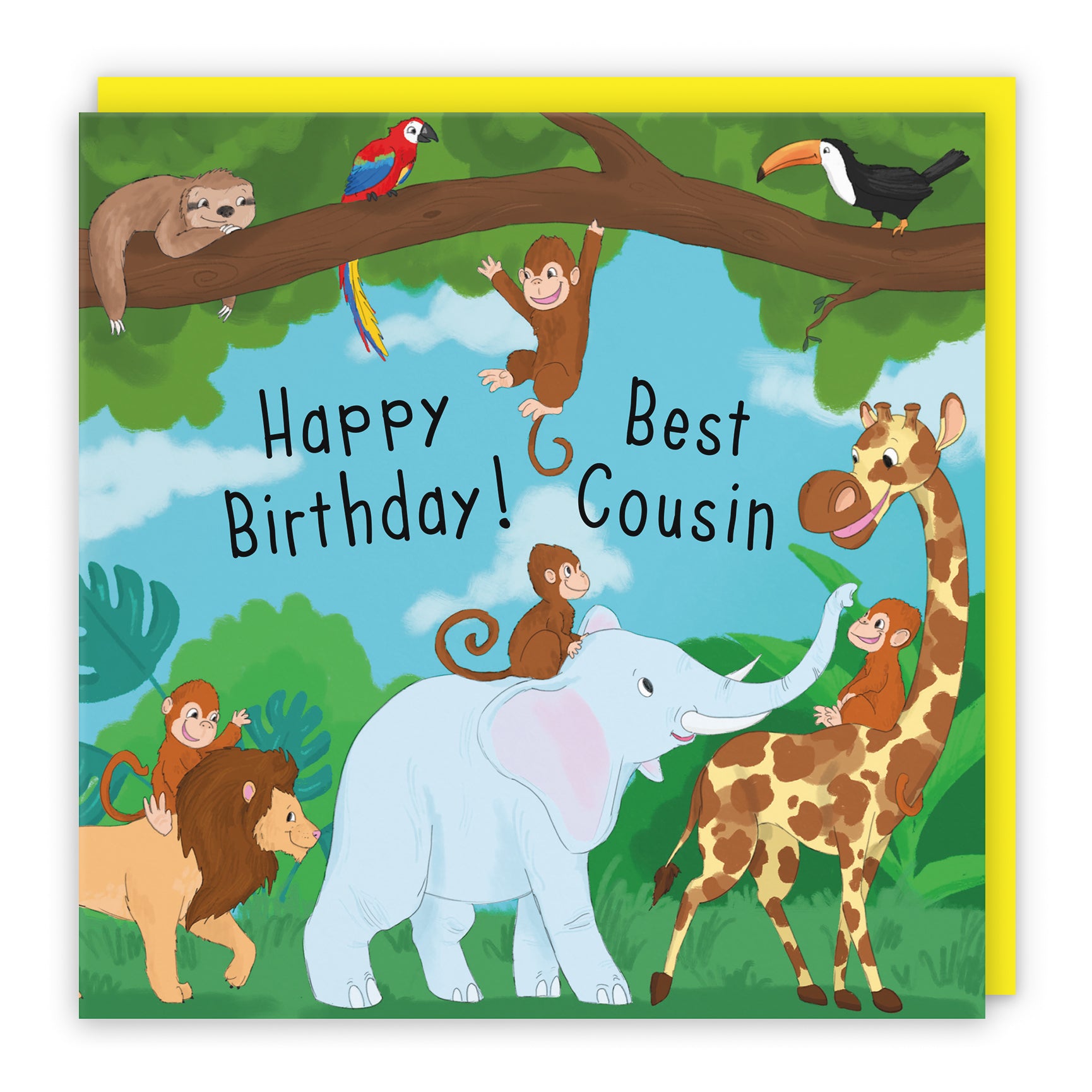 Day In The Jungle Birthday Card