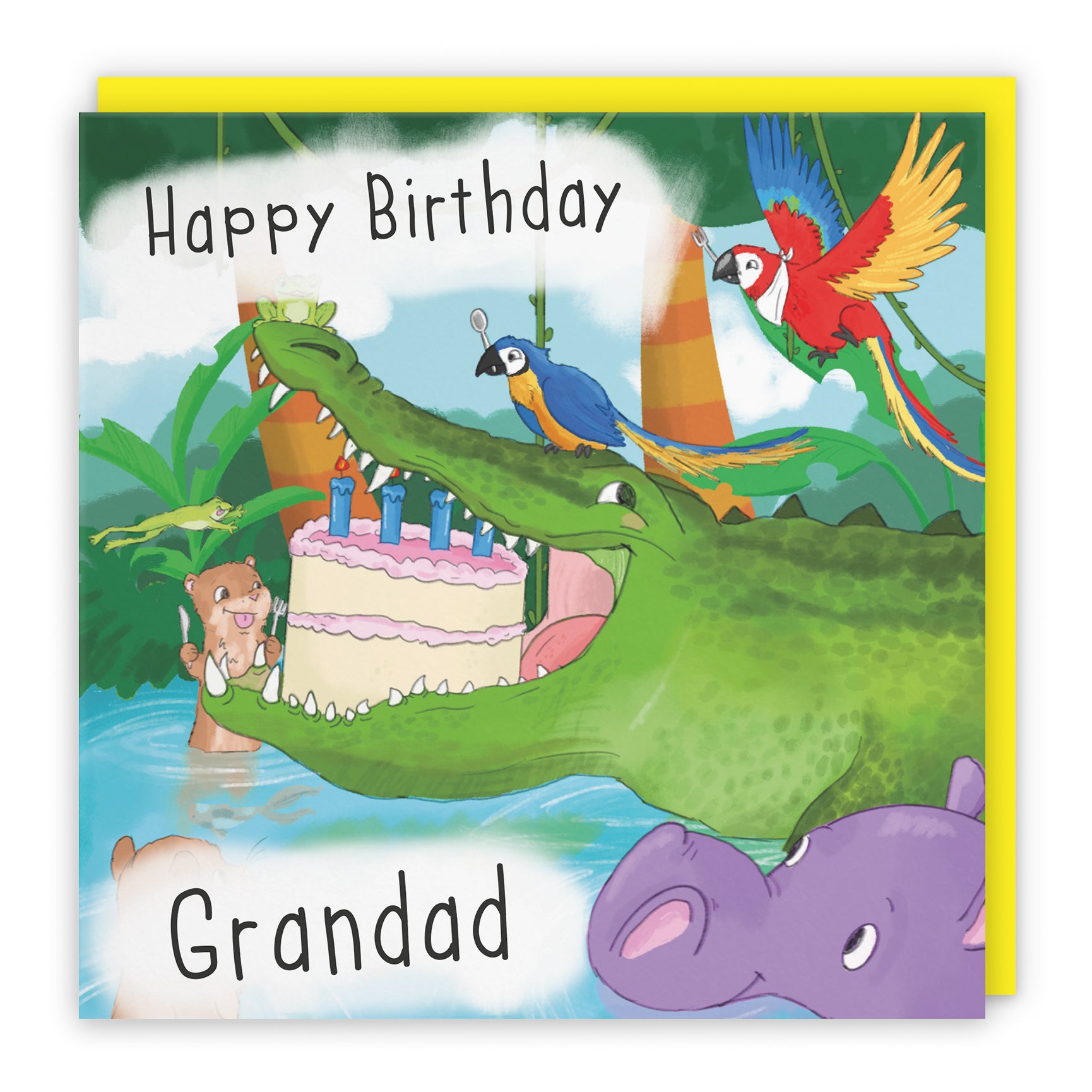 Crocodile Birthday Card Jungle