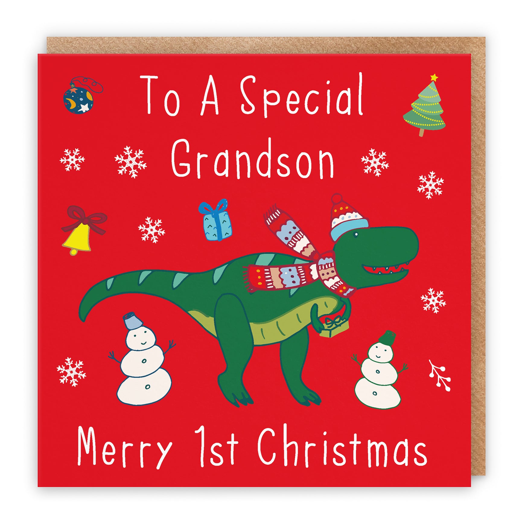 Christmas Card Dinosaur