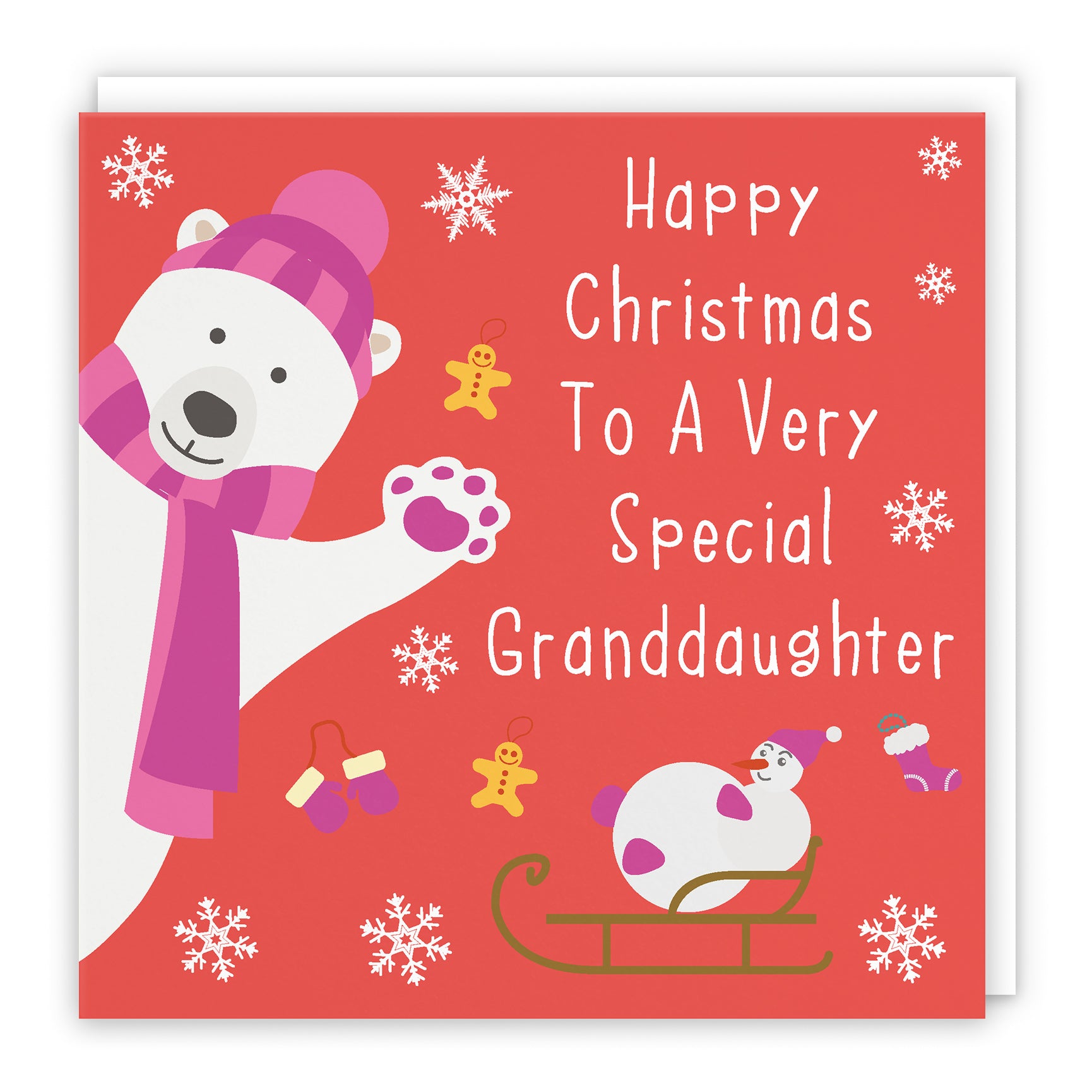 Cute Polar Bear Christmas Card Iconic