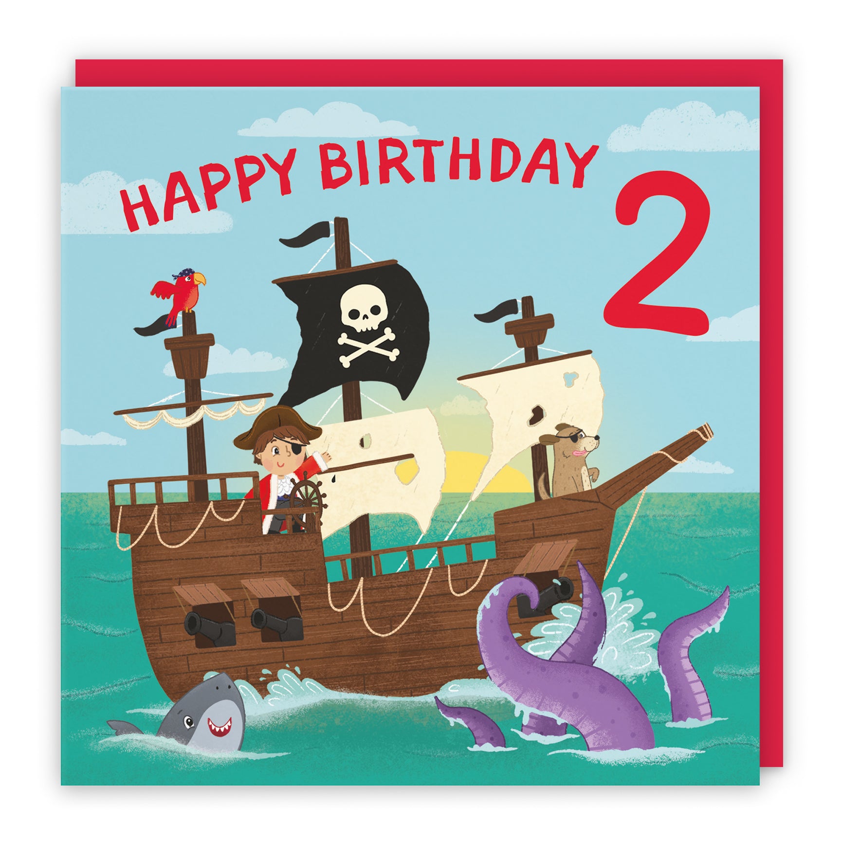 Pirate Ship Birthday Card Imagination