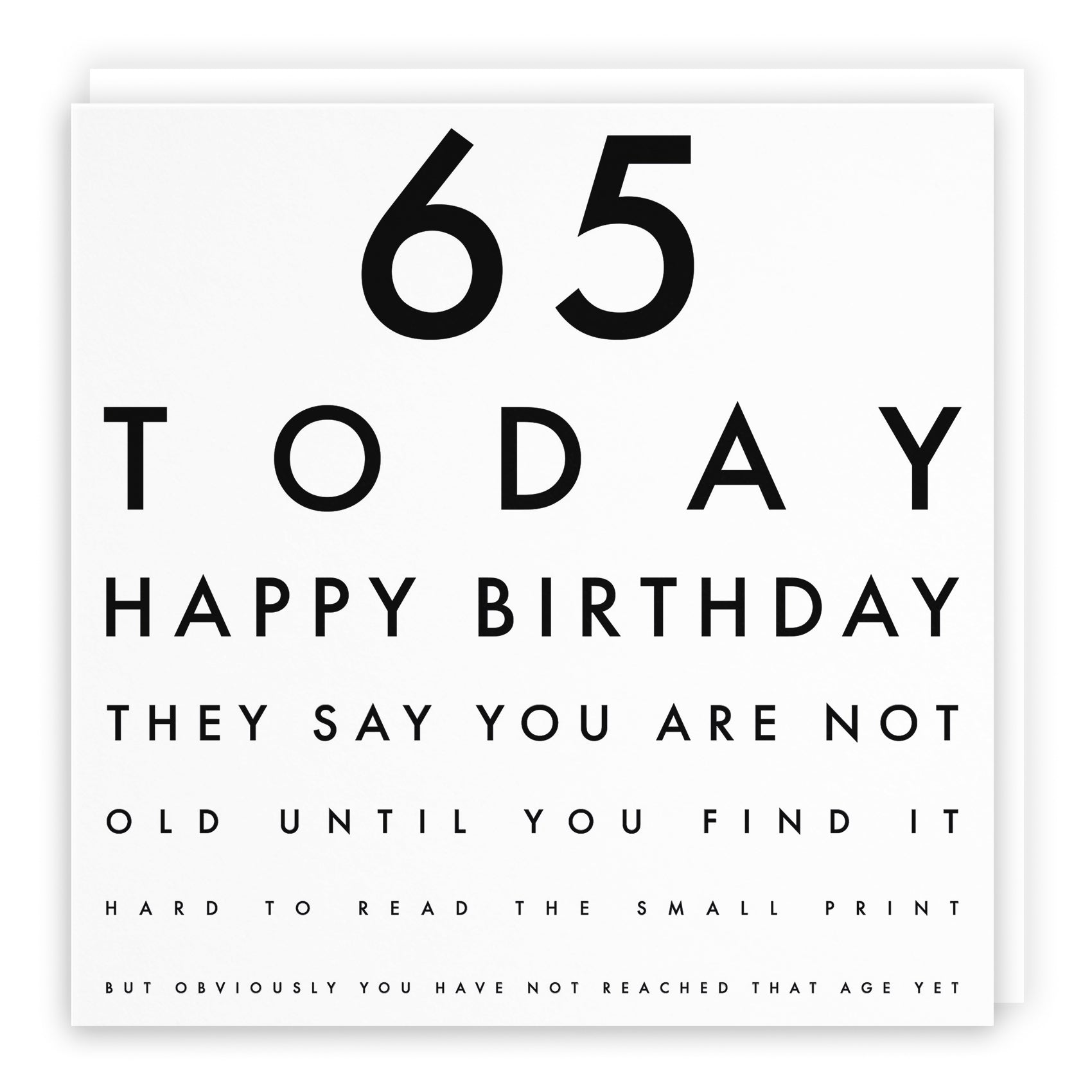 Funny Eye Test Birthday Card Letters
