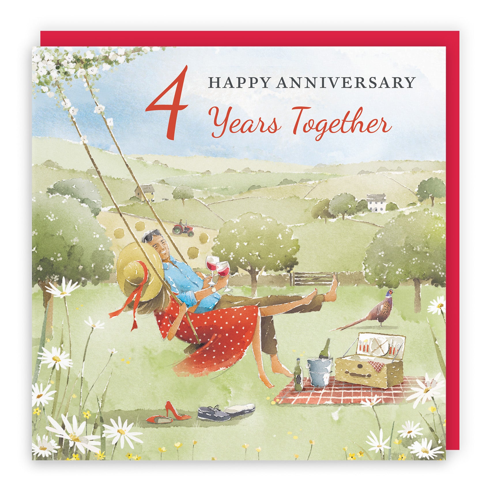 Meadow Picnic Anniversary Card Milo's Gallery