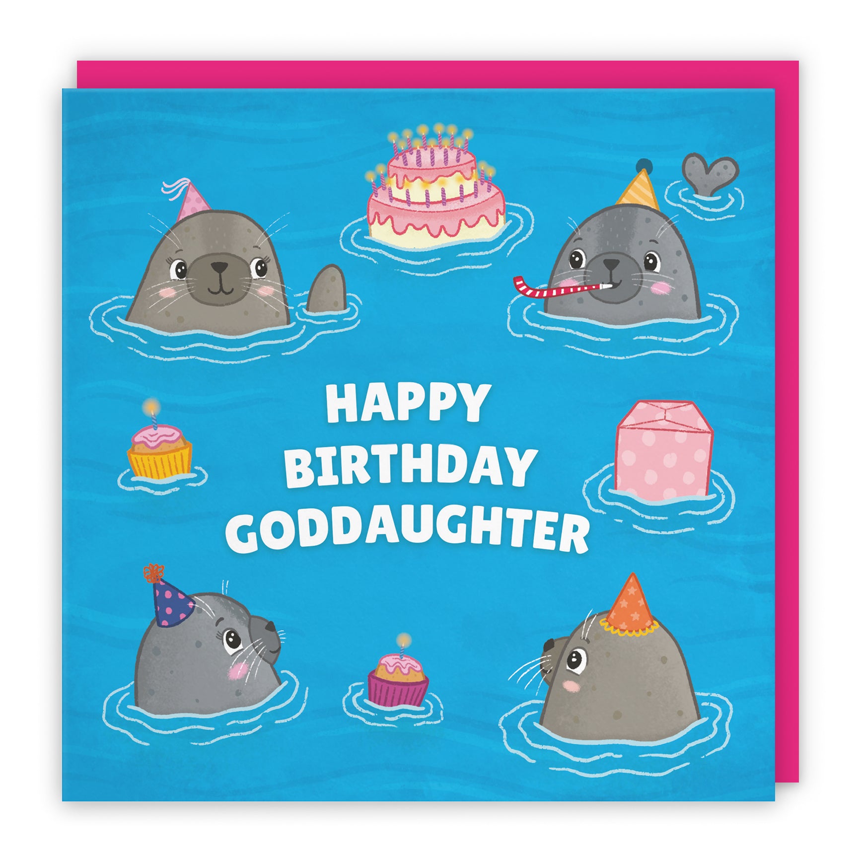 Cute Seals Birthday Card Ocean