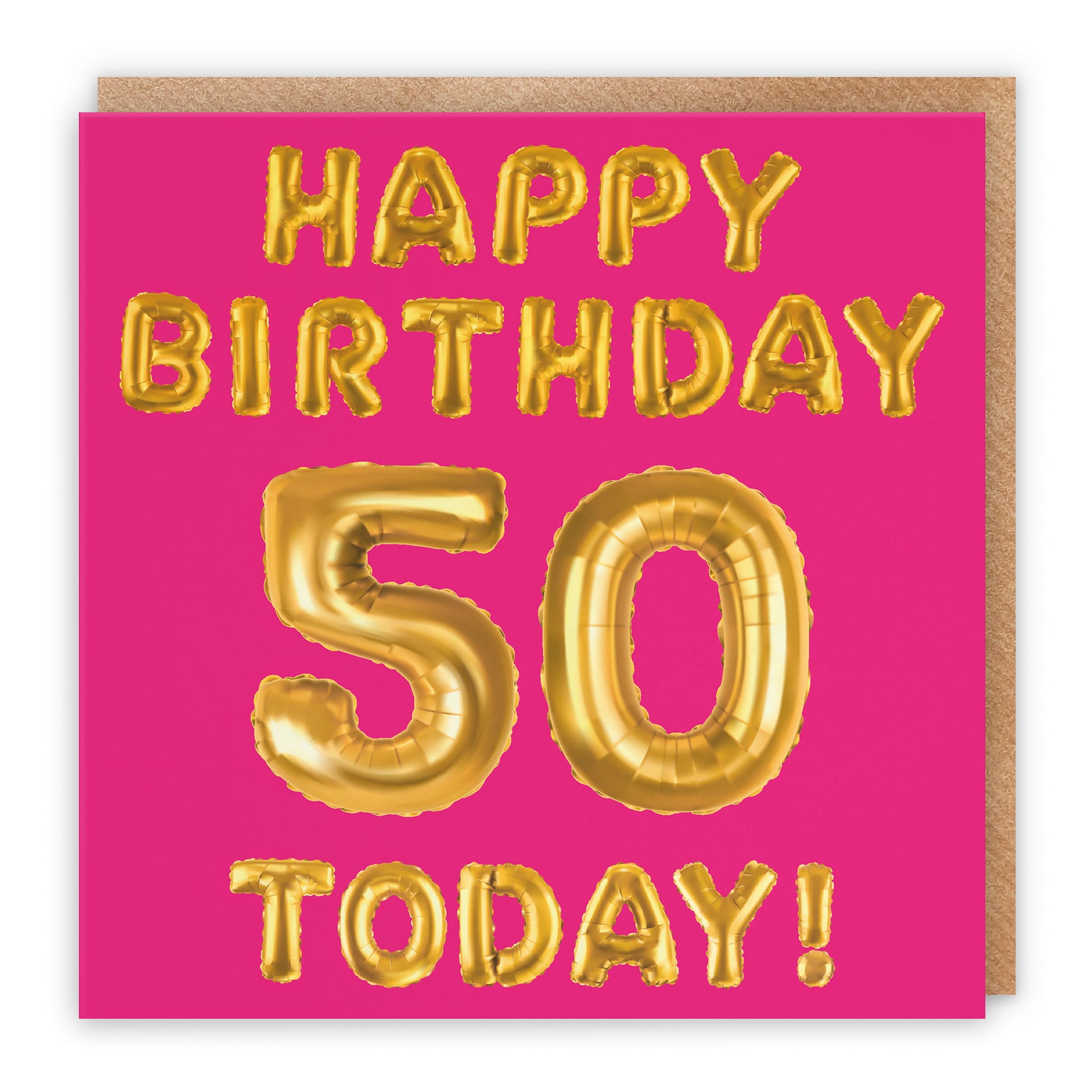 Pink Balloon Birthday Card