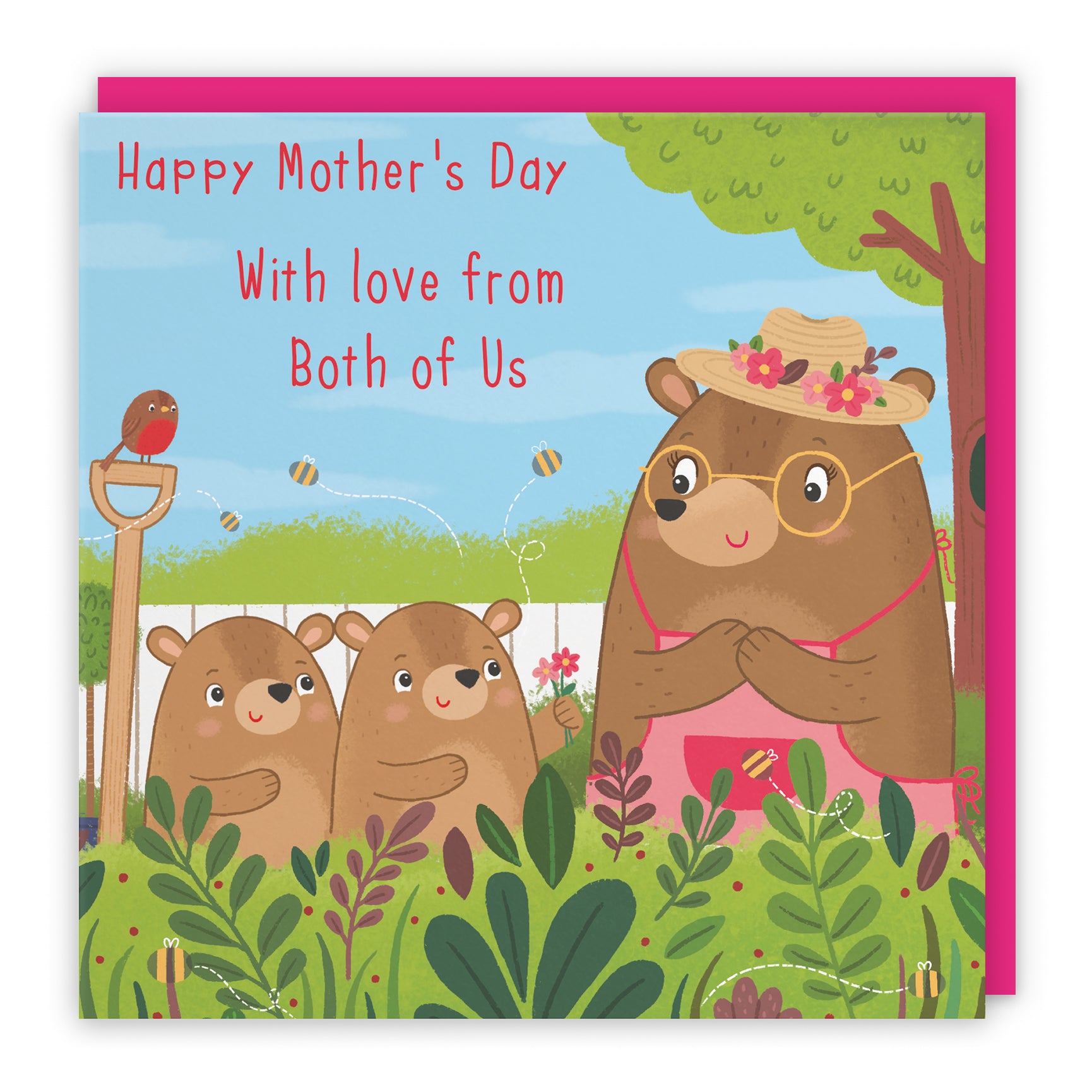Gardening Mother's Day Card Cute Bears