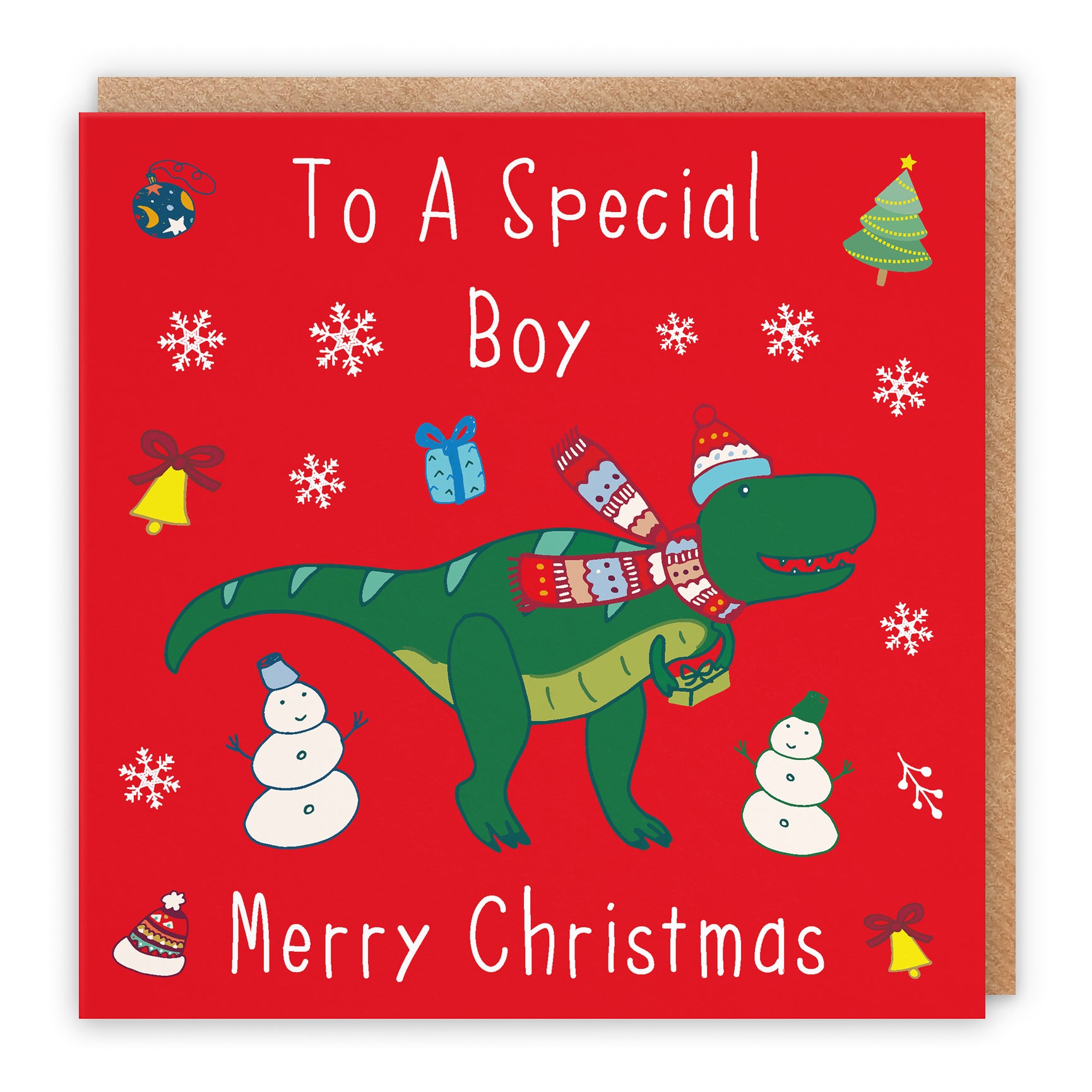 Christmas Card Dinosaur
