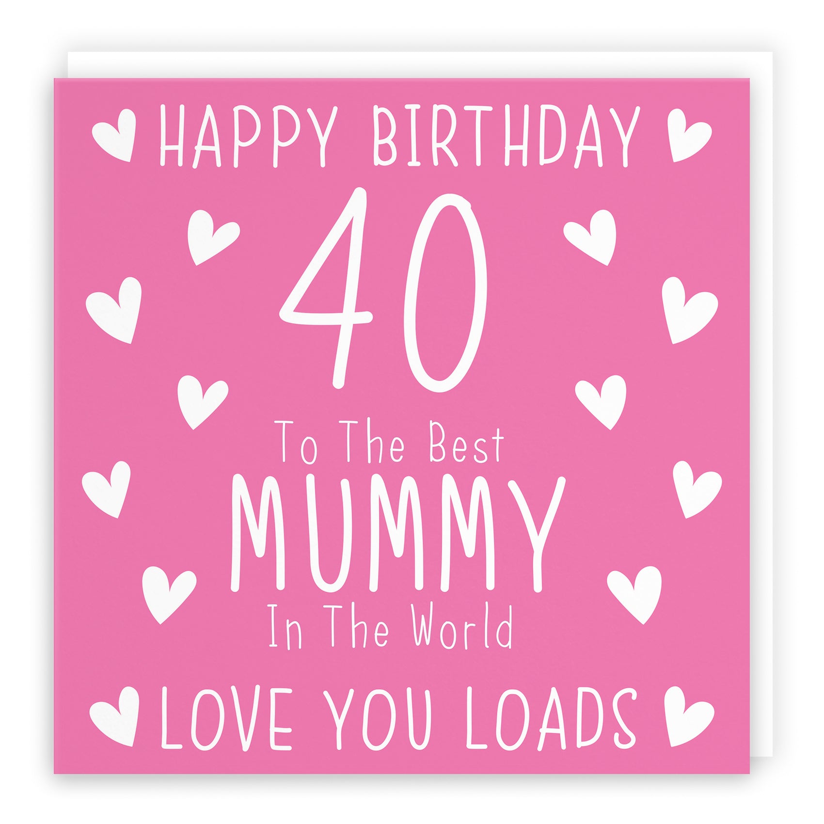 Hearts Pink Birthday Card Iconic
