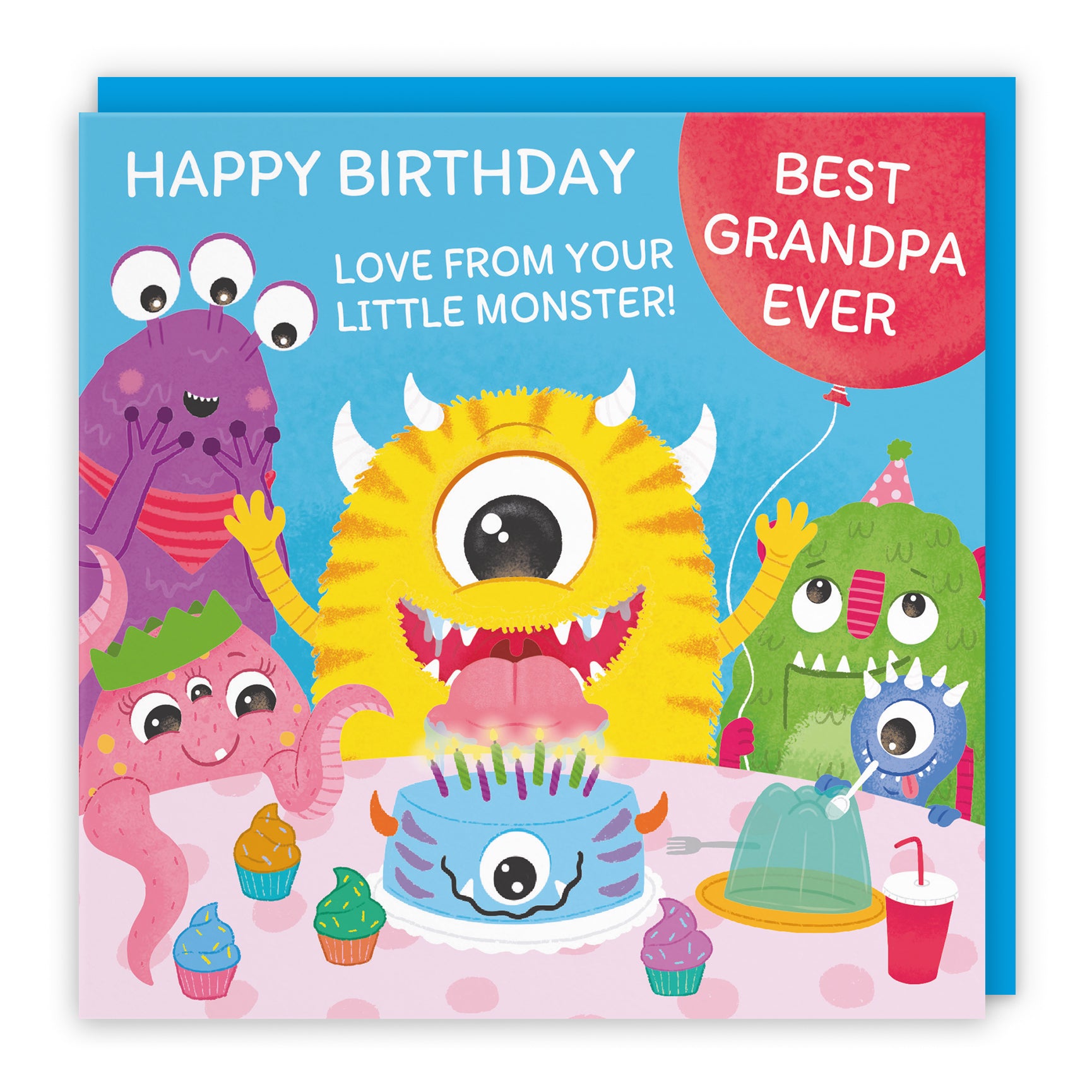 Monsters Party Cute Birthday Card Imagination