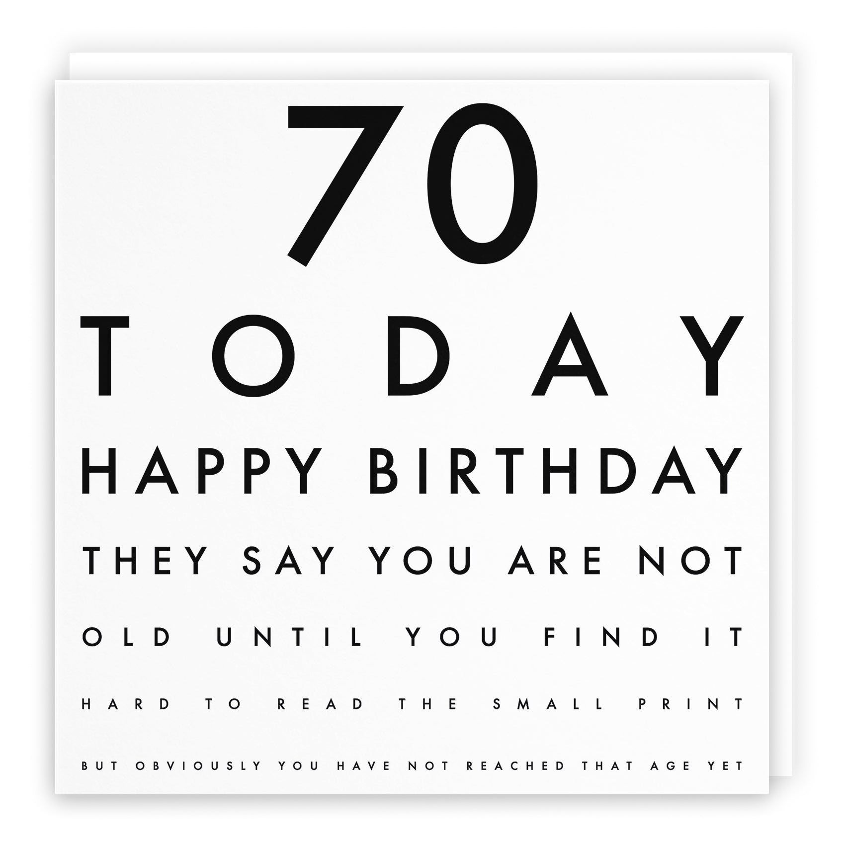 Funny Eye Test Birthday Card Letters