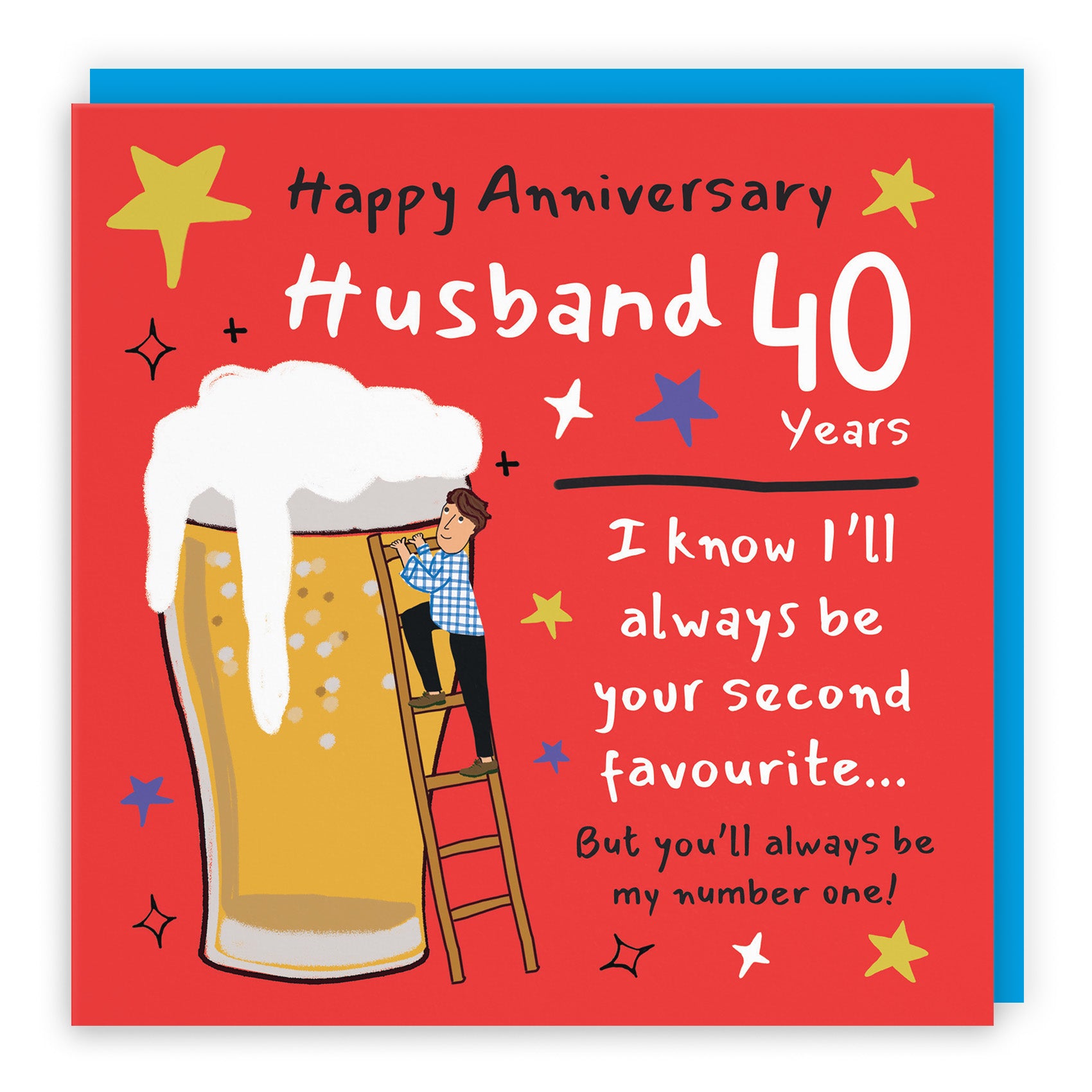 Male Big Beer Anniversary Card Laugh Out Loud