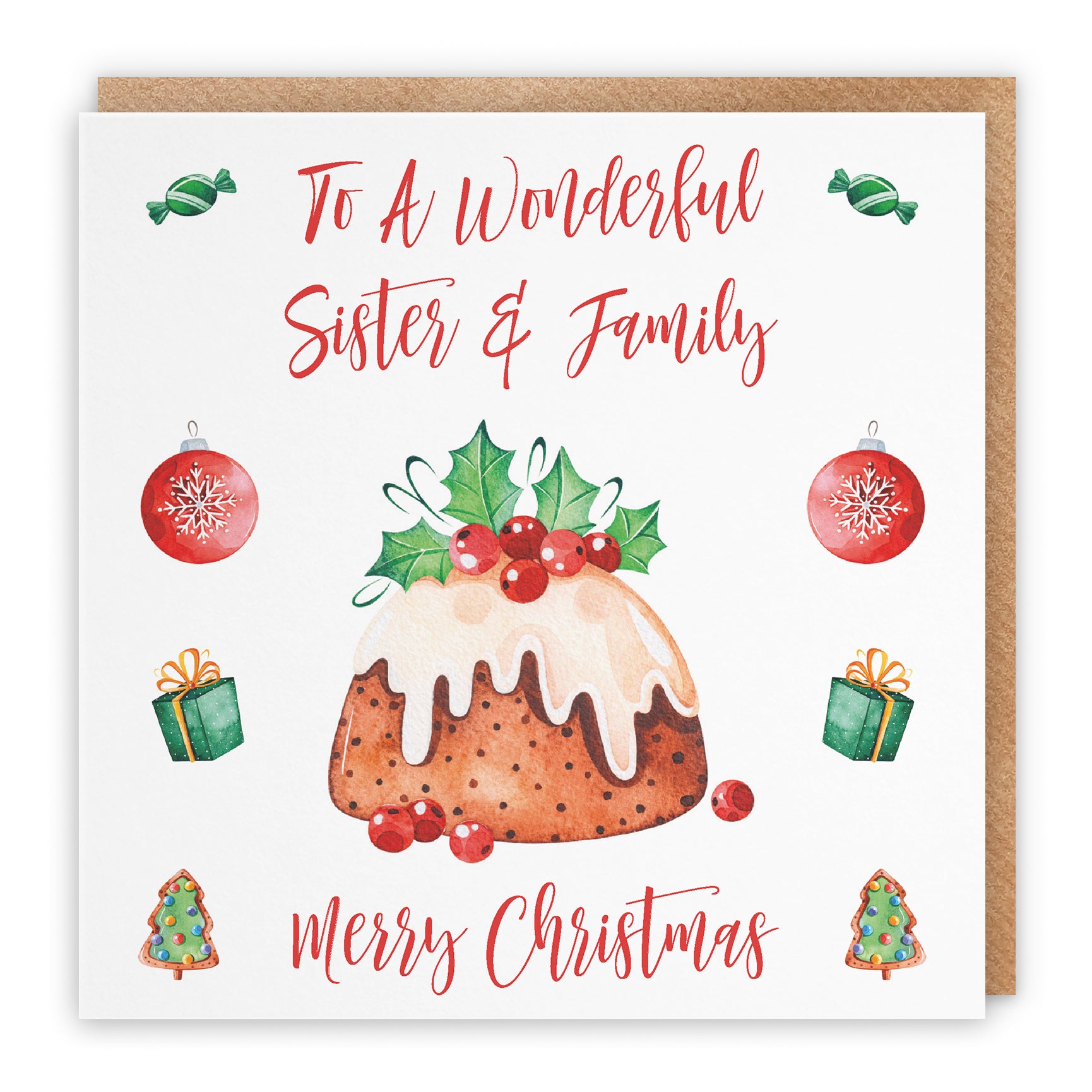 Christmas Card Christmas Pudding