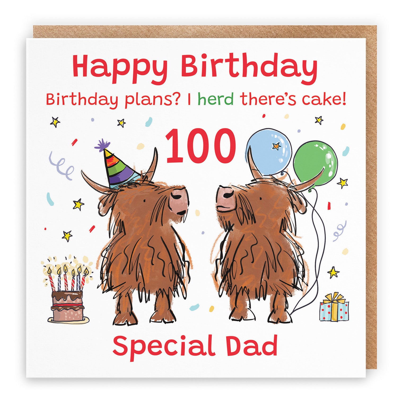Highland Cows Birthday Card Animal Party