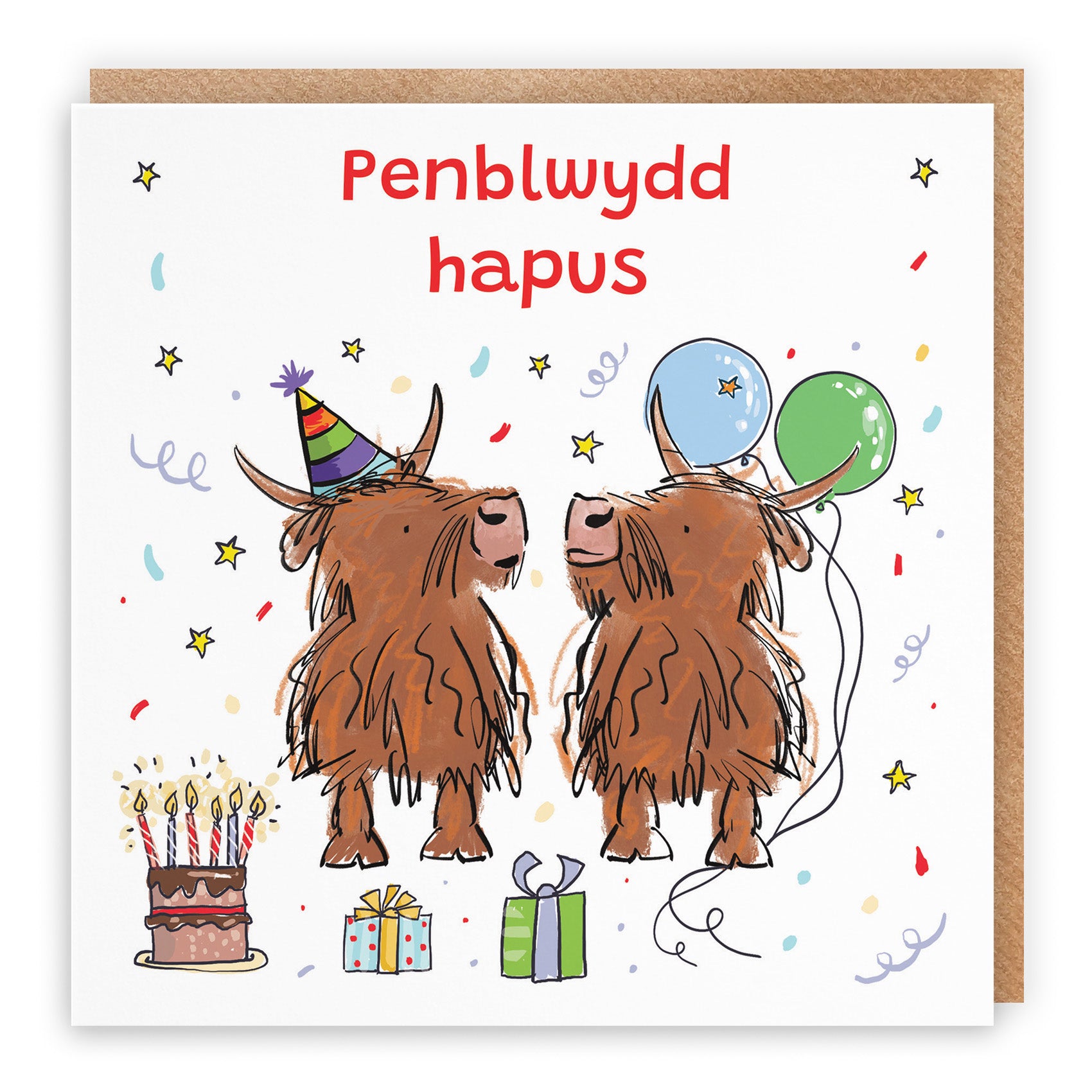 Highland Cows Birthday Card Animal Party