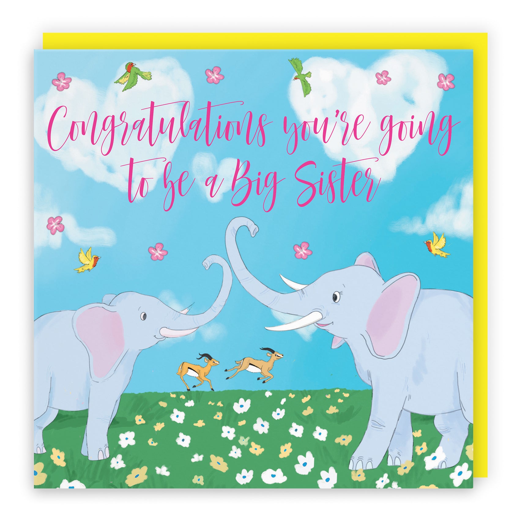 New Baby Card Elephants Cute Animals