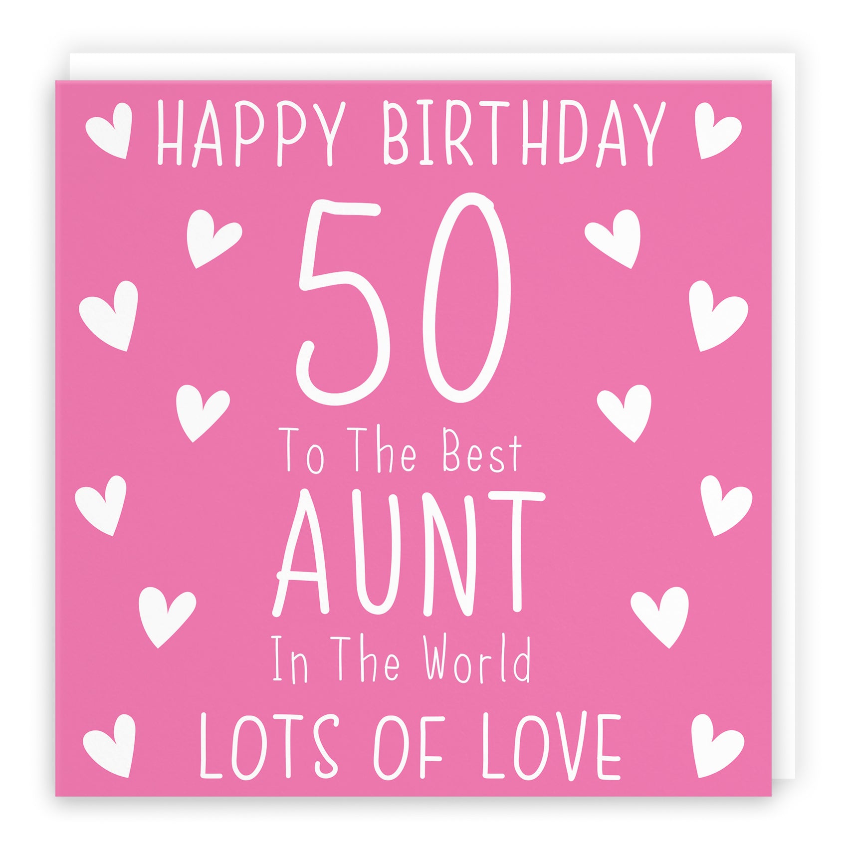 Hearts Pink Birthday Card Iconic