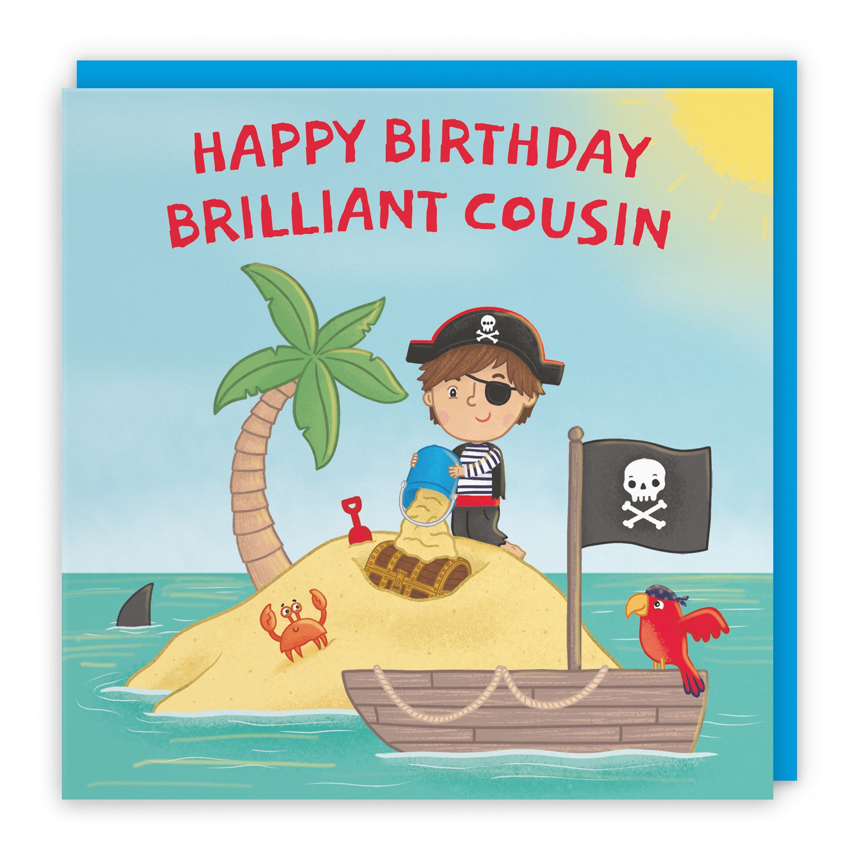 Pirate Desert Island Birthday Card Imagination
