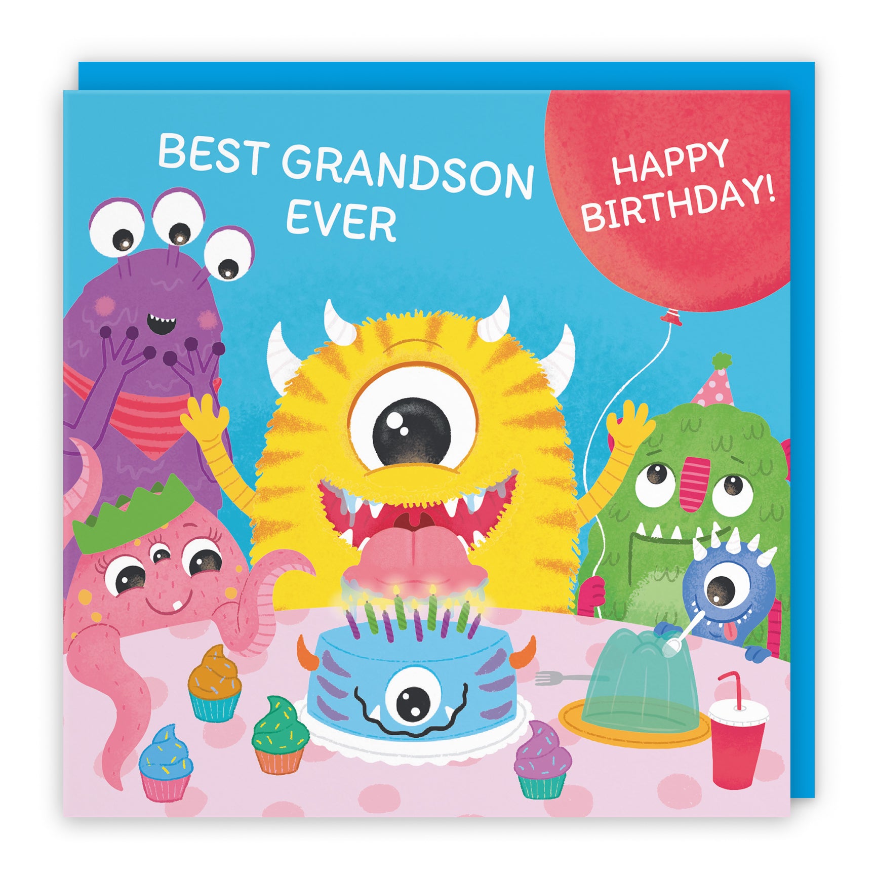 Monsters Party Cute Birthday Card Imagination
