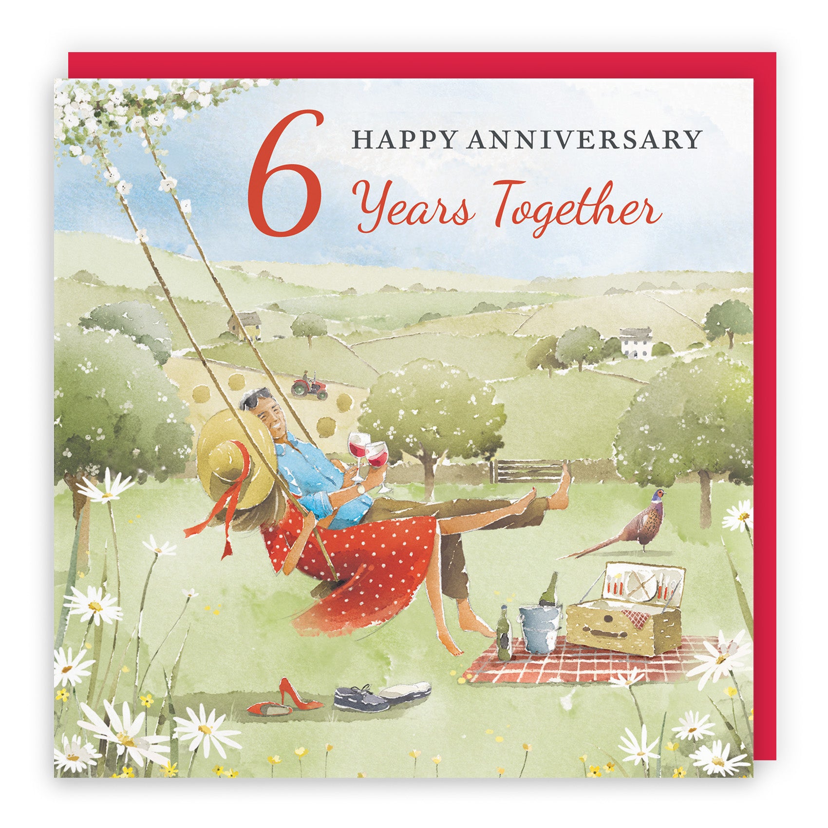Meadow Picnic Anniversary Card Milo's Gallery