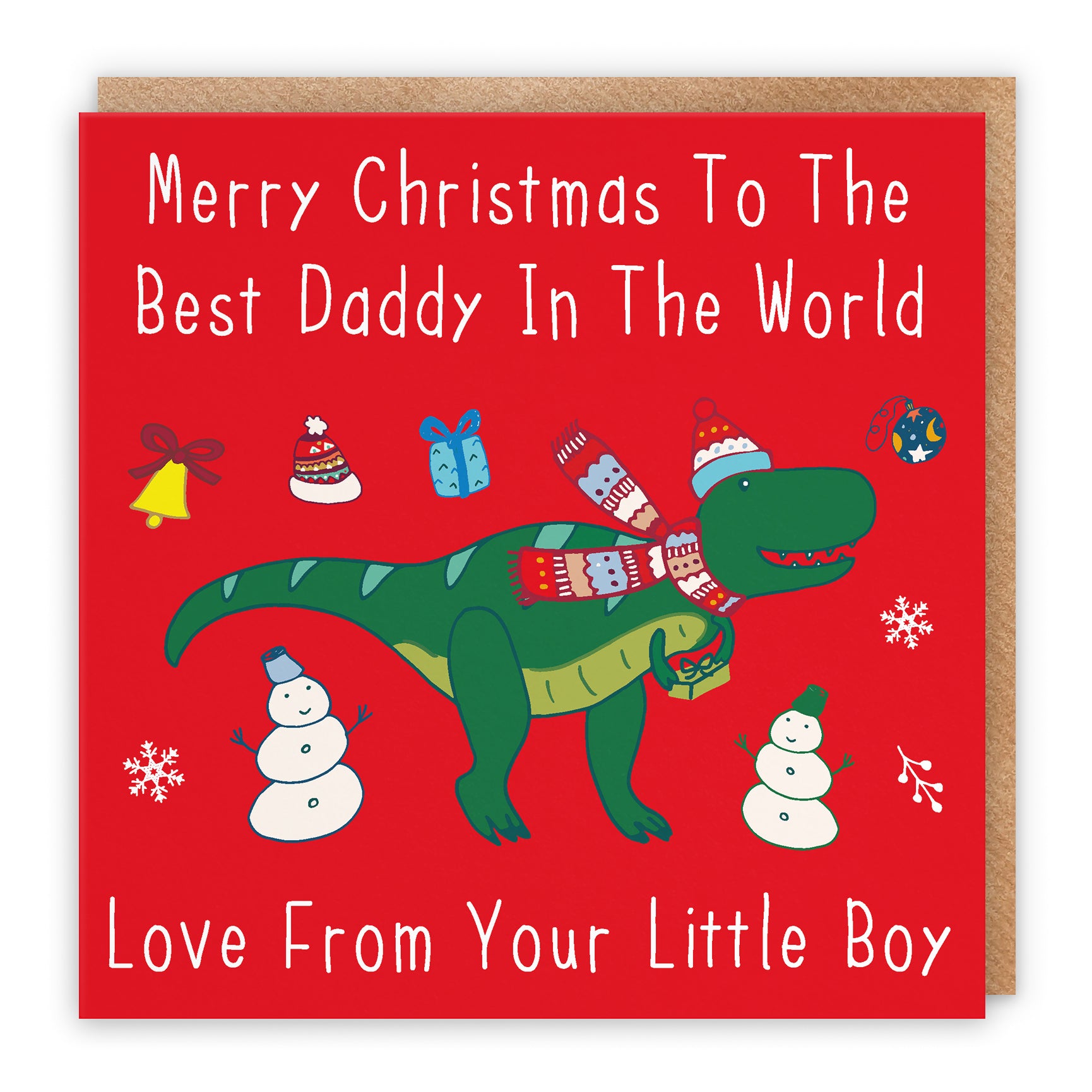 Christmas Card Dinosaur
