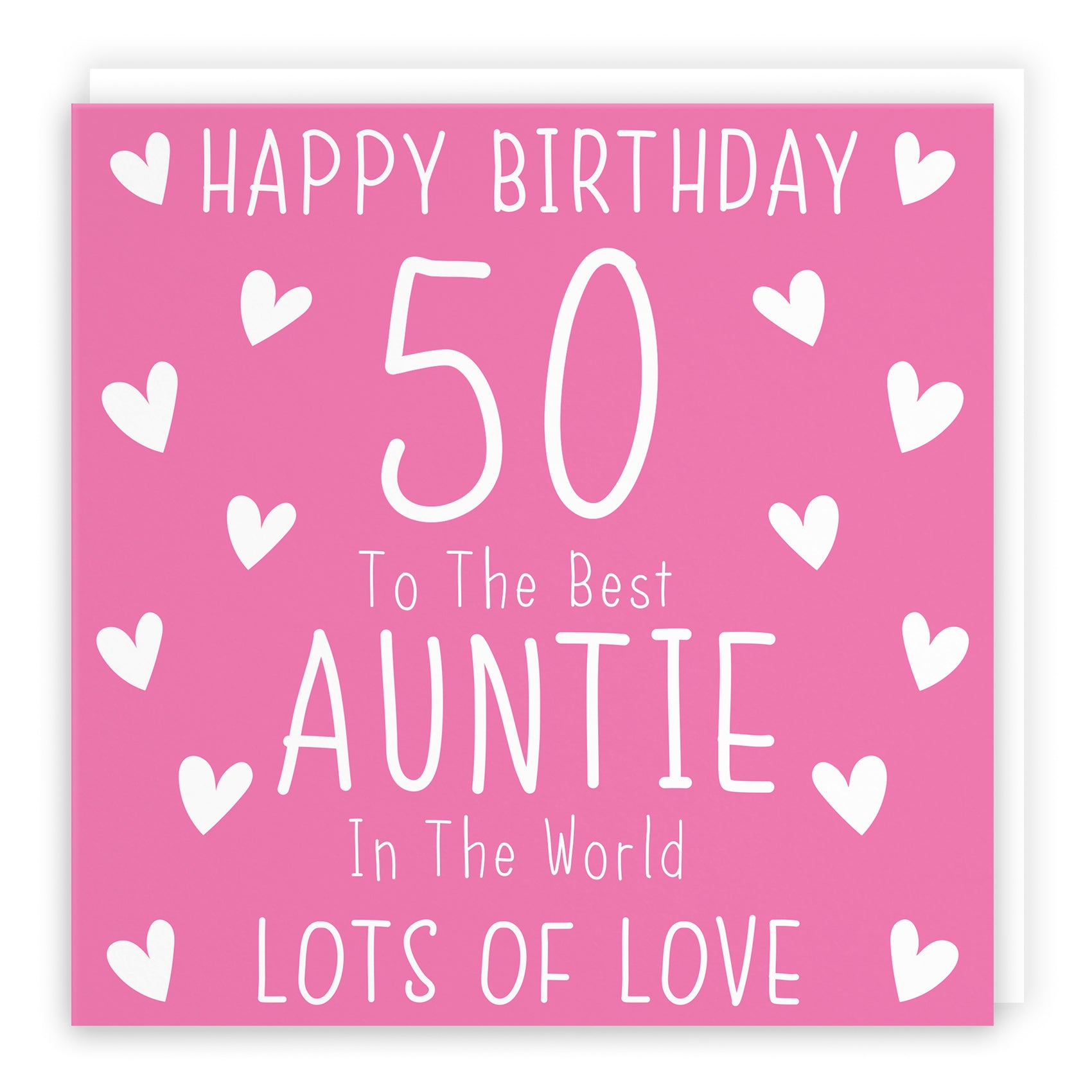 Hearts Pink Birthday Card Iconic