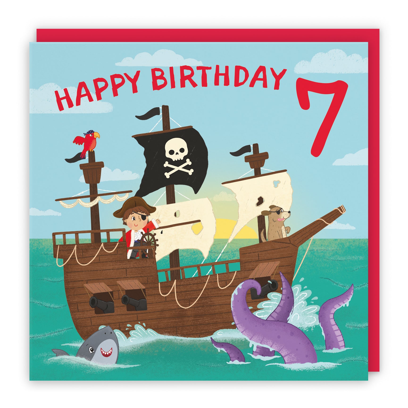 Pirate Ship Birthday Card Imagination