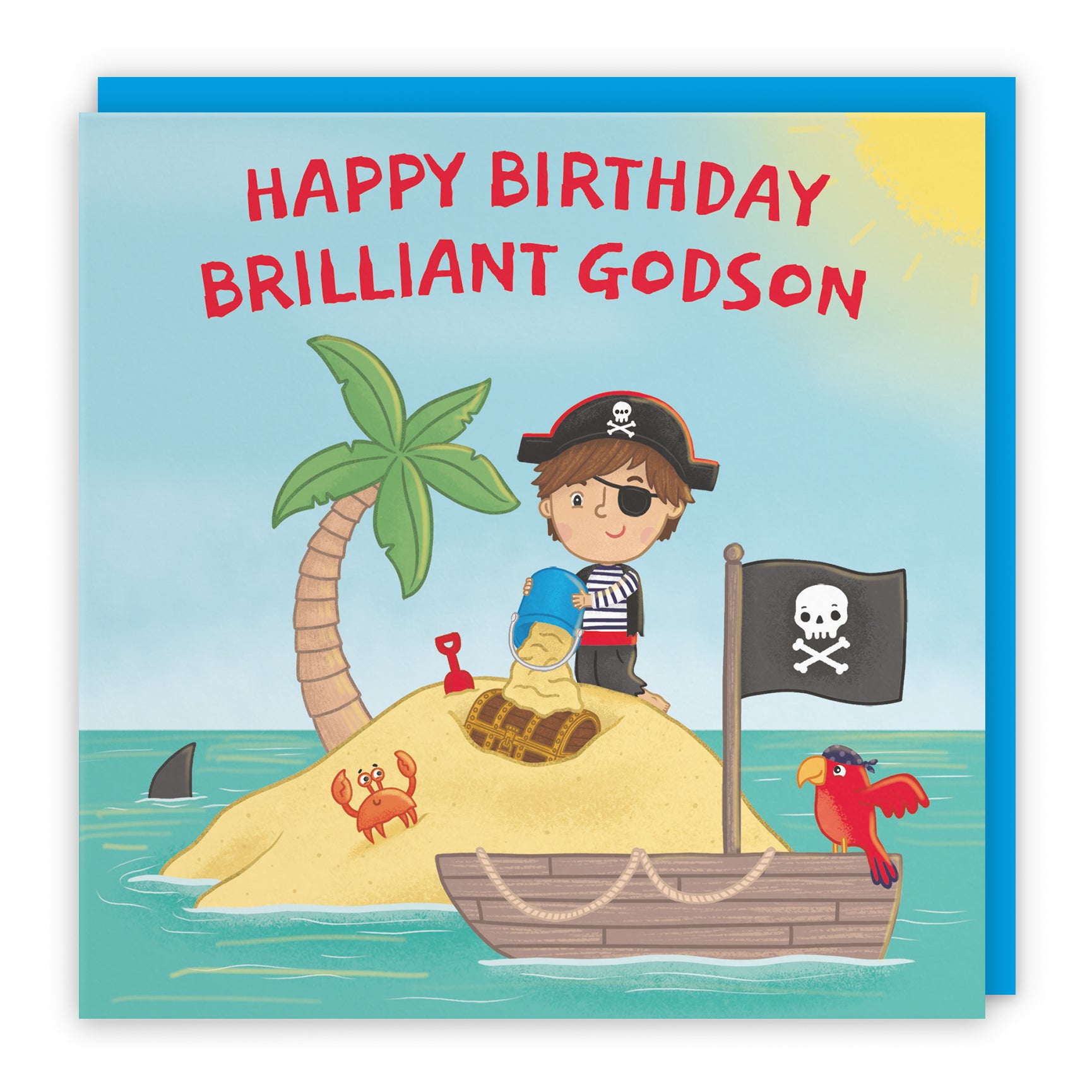 Pirate Desert Island Birthday Card Imagination