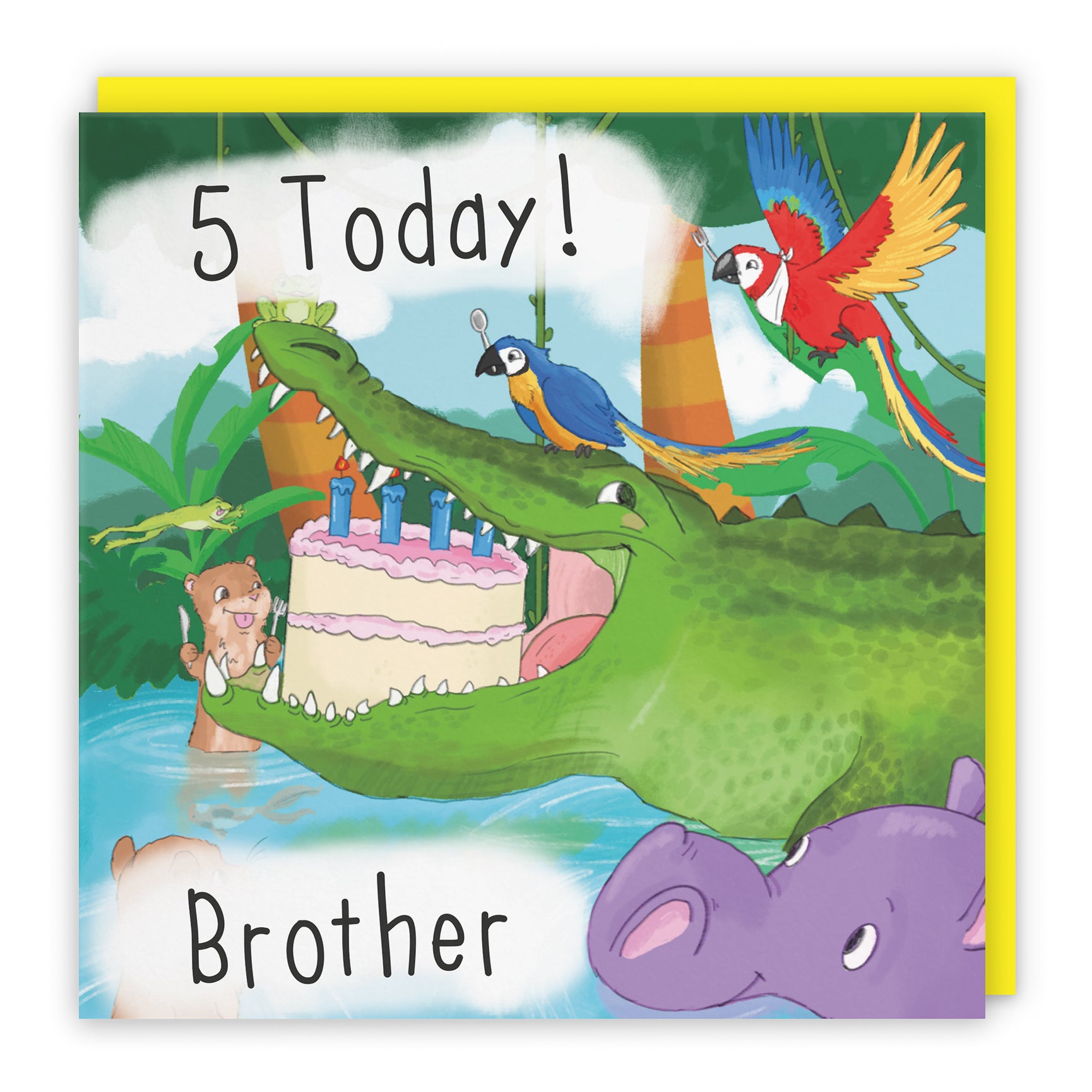 Crocodile Birthday Card Jungle