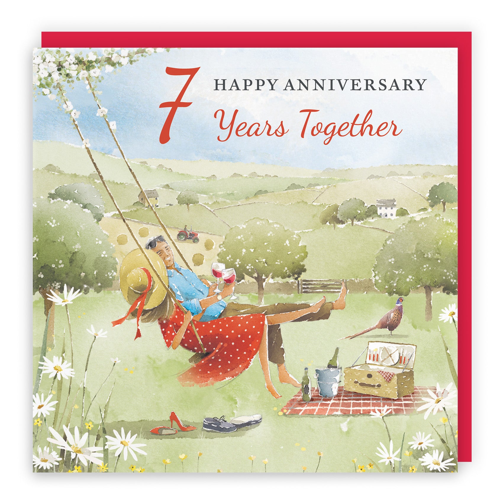 Meadow Picnic Anniversary Card Milo's Gallery
