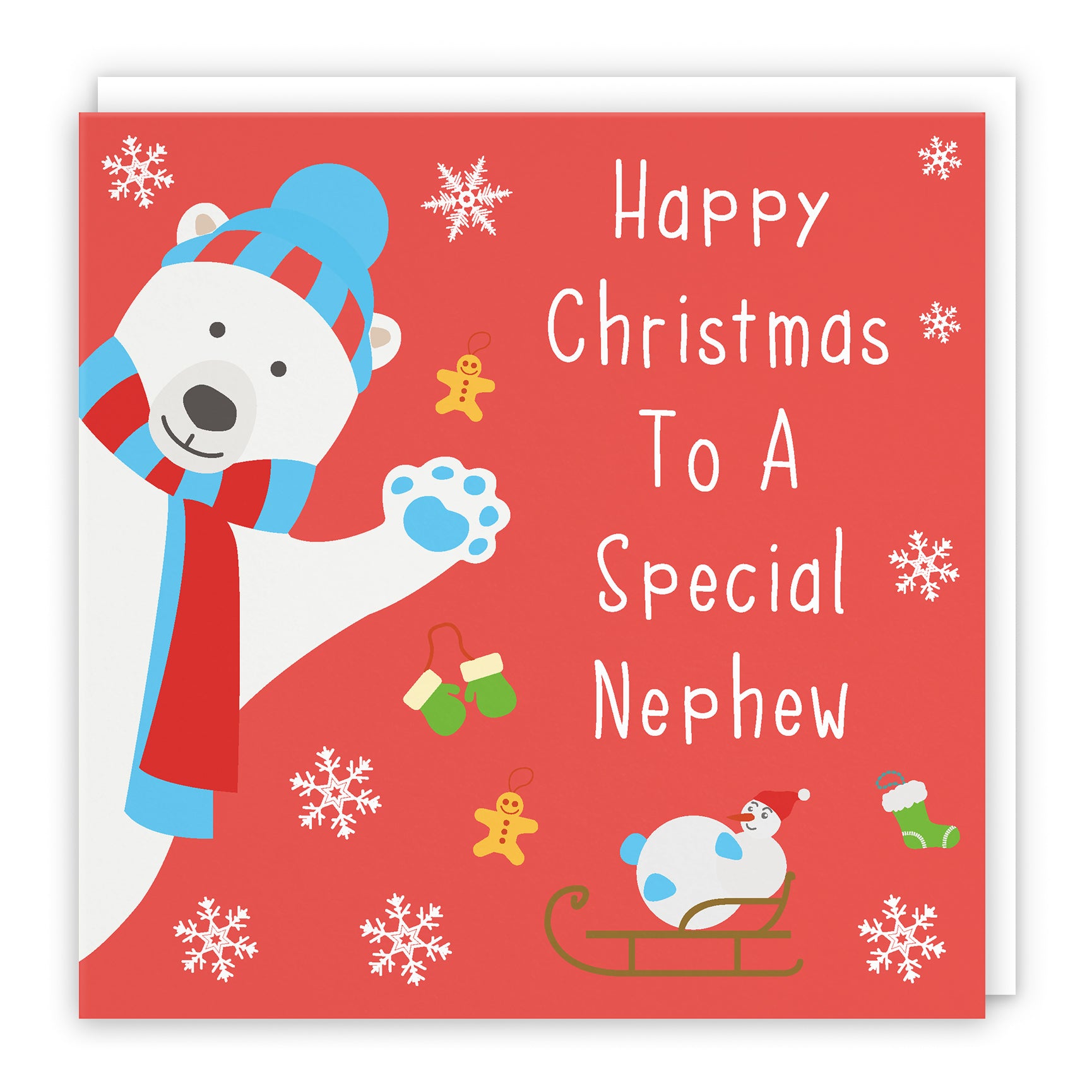 Cute Polar Bear Christmas Card Iconic