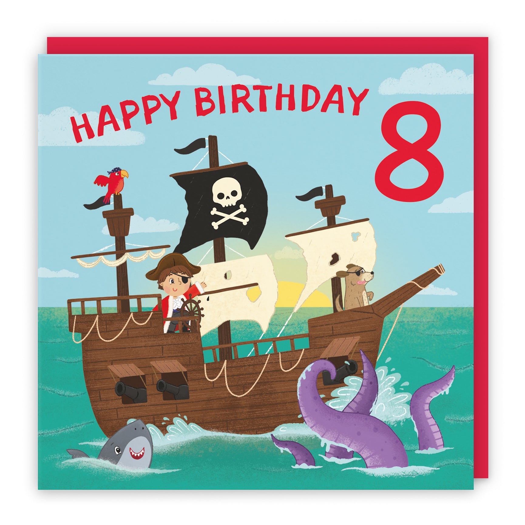 Pirate Ship Birthday Card Imagination