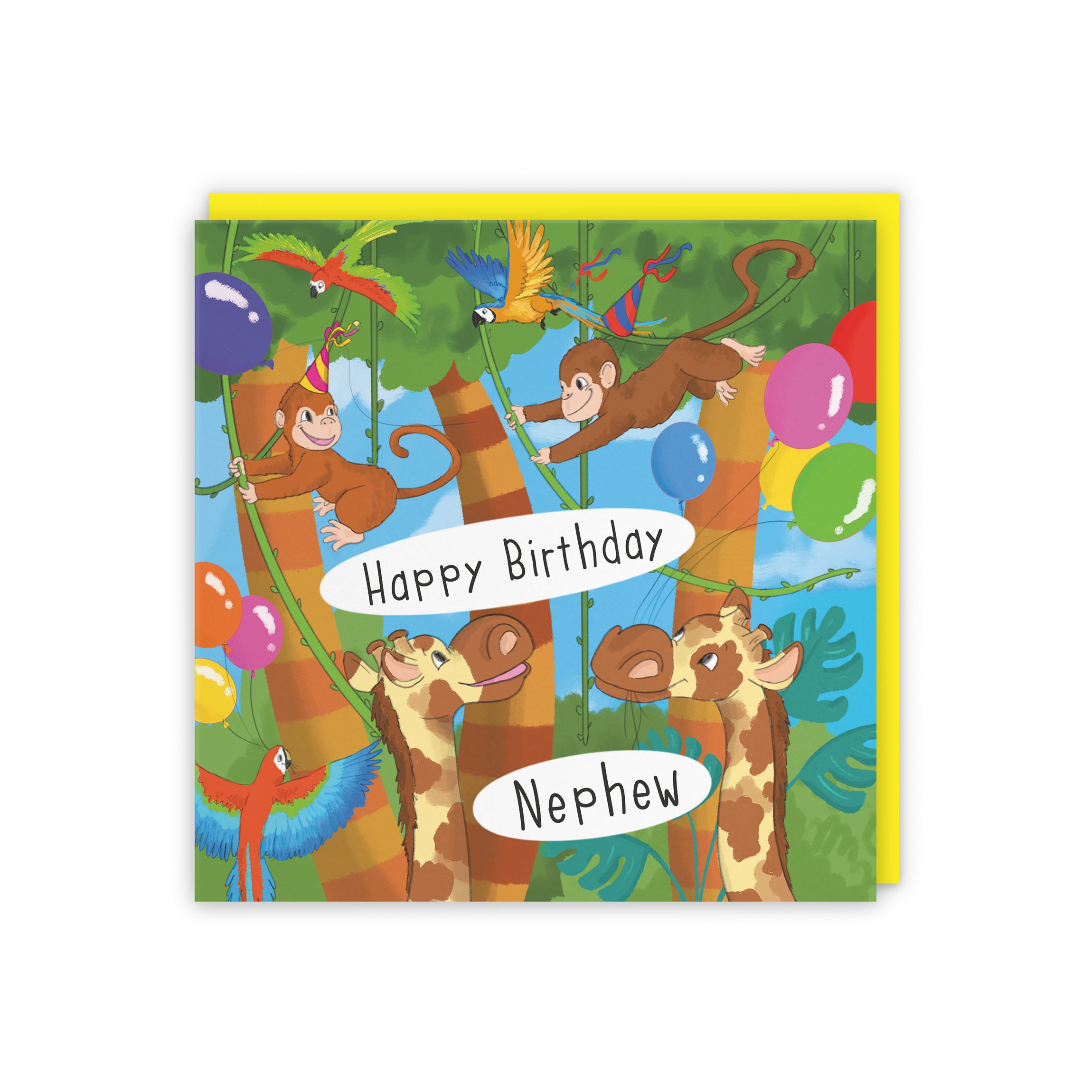 Monkey Birthday Card Jungle