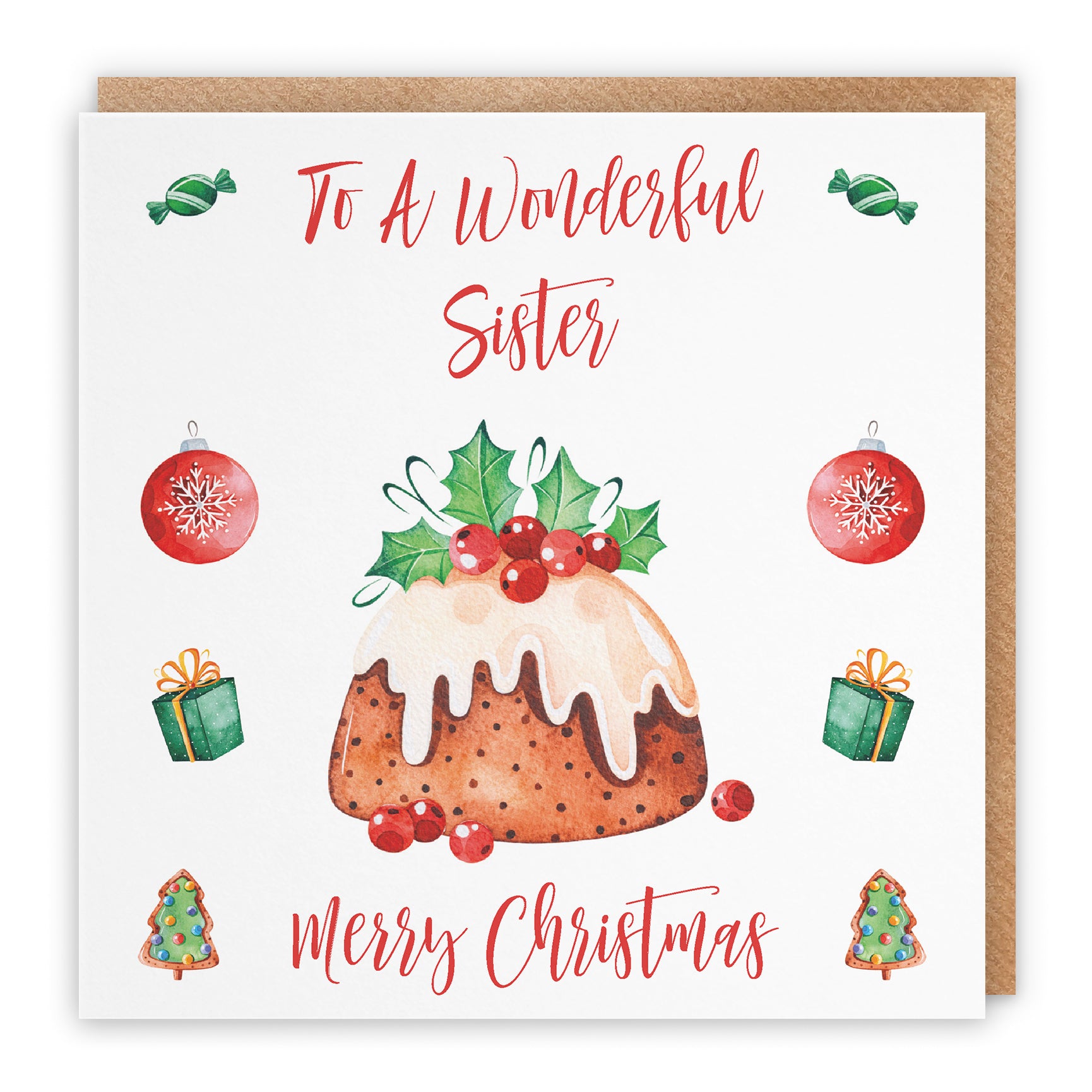 Christmas Card Christmas Pudding