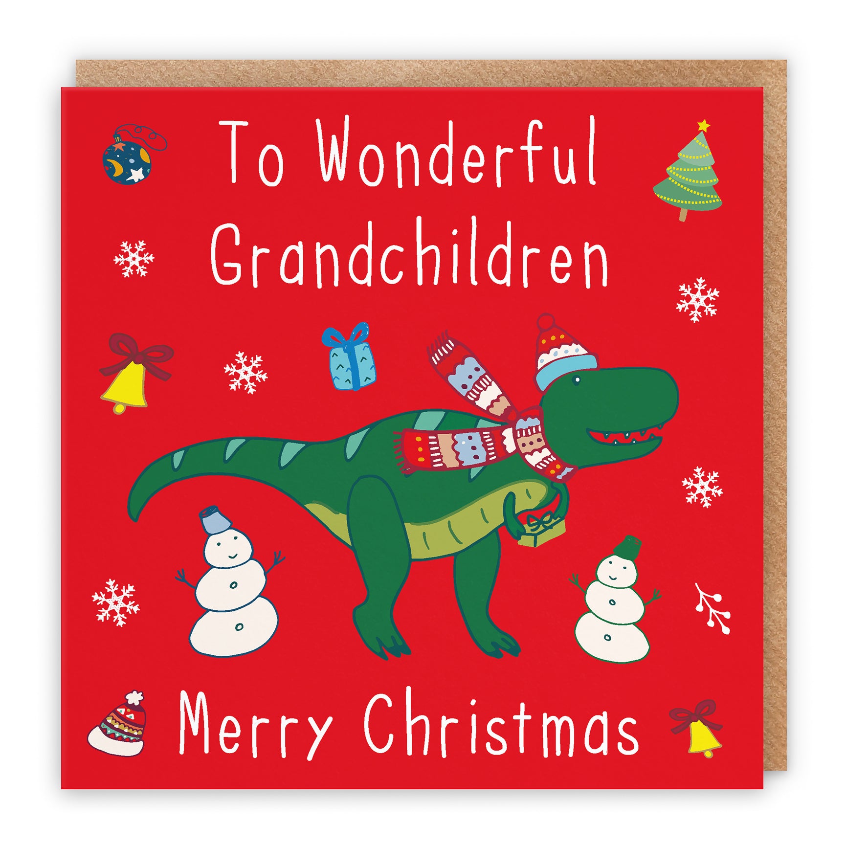 Christmas Card Dinosaur