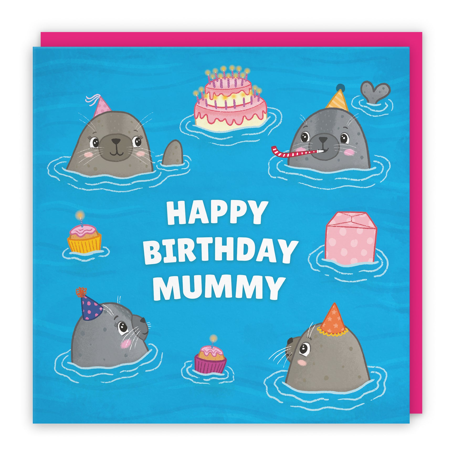 Cute Seals Birthday Card Ocean