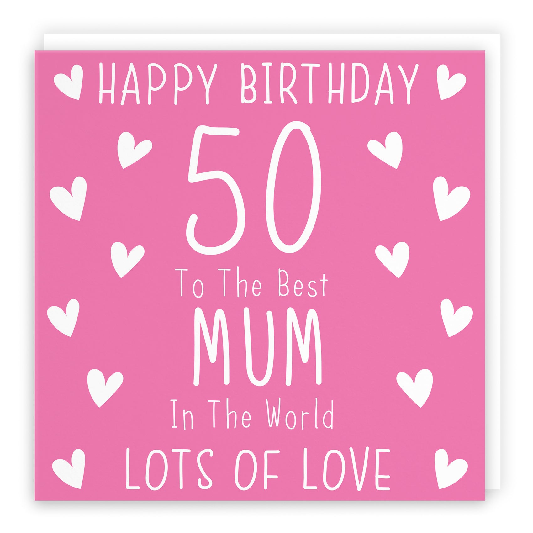 Hearts Pink Birthday Card Iconic