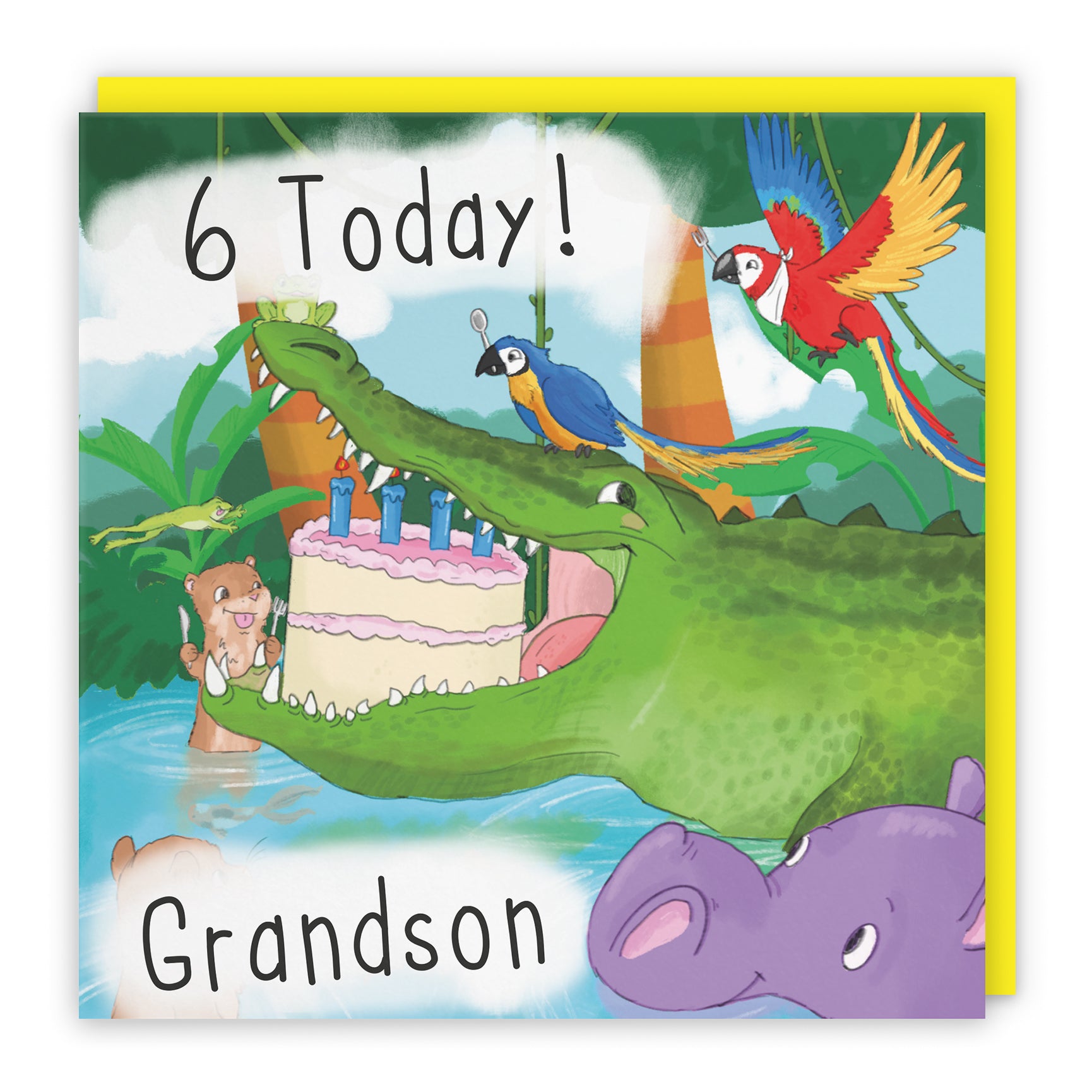 Crocodile Birthday Card Jungle