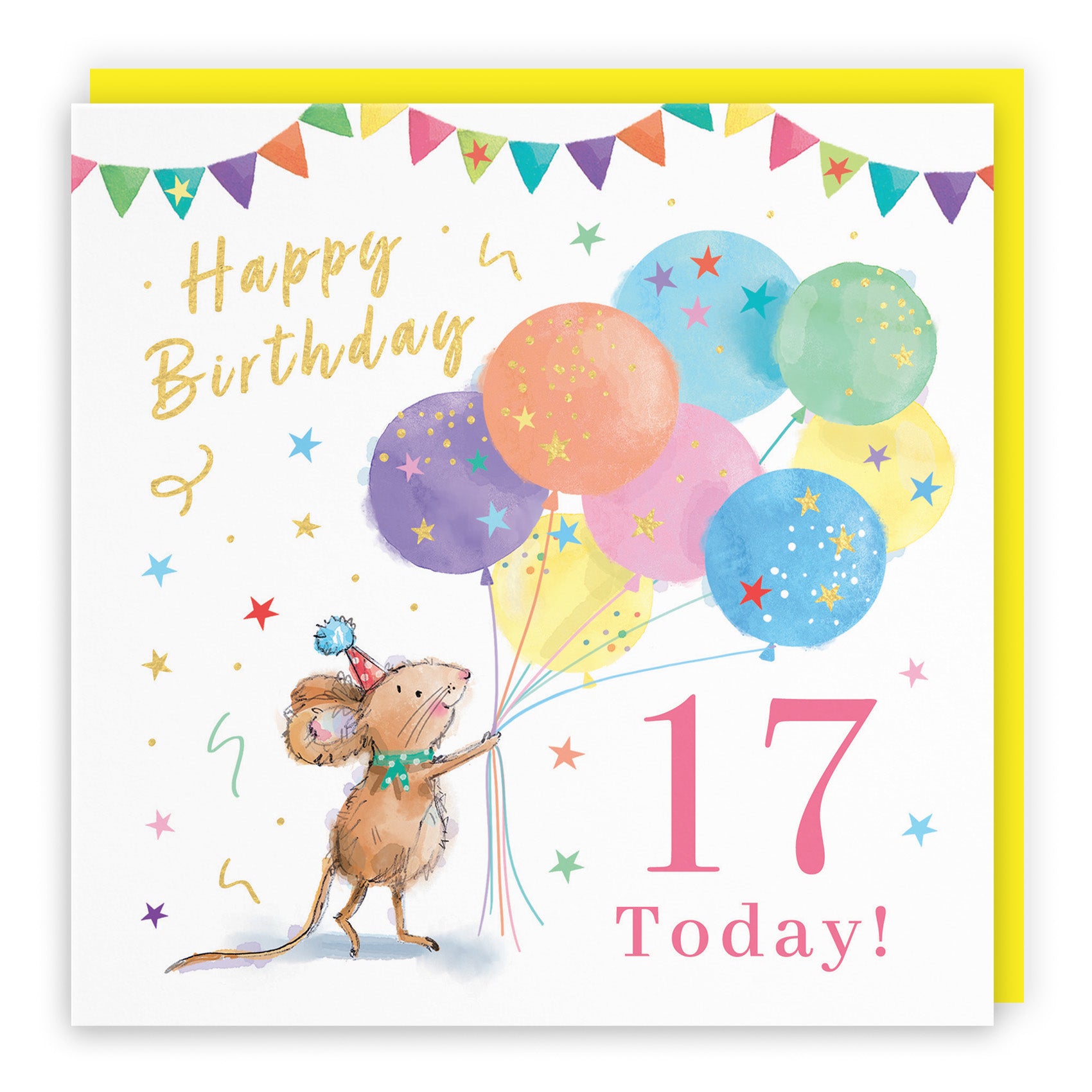 Colourful Balloons Birthday Card Little Whiskers